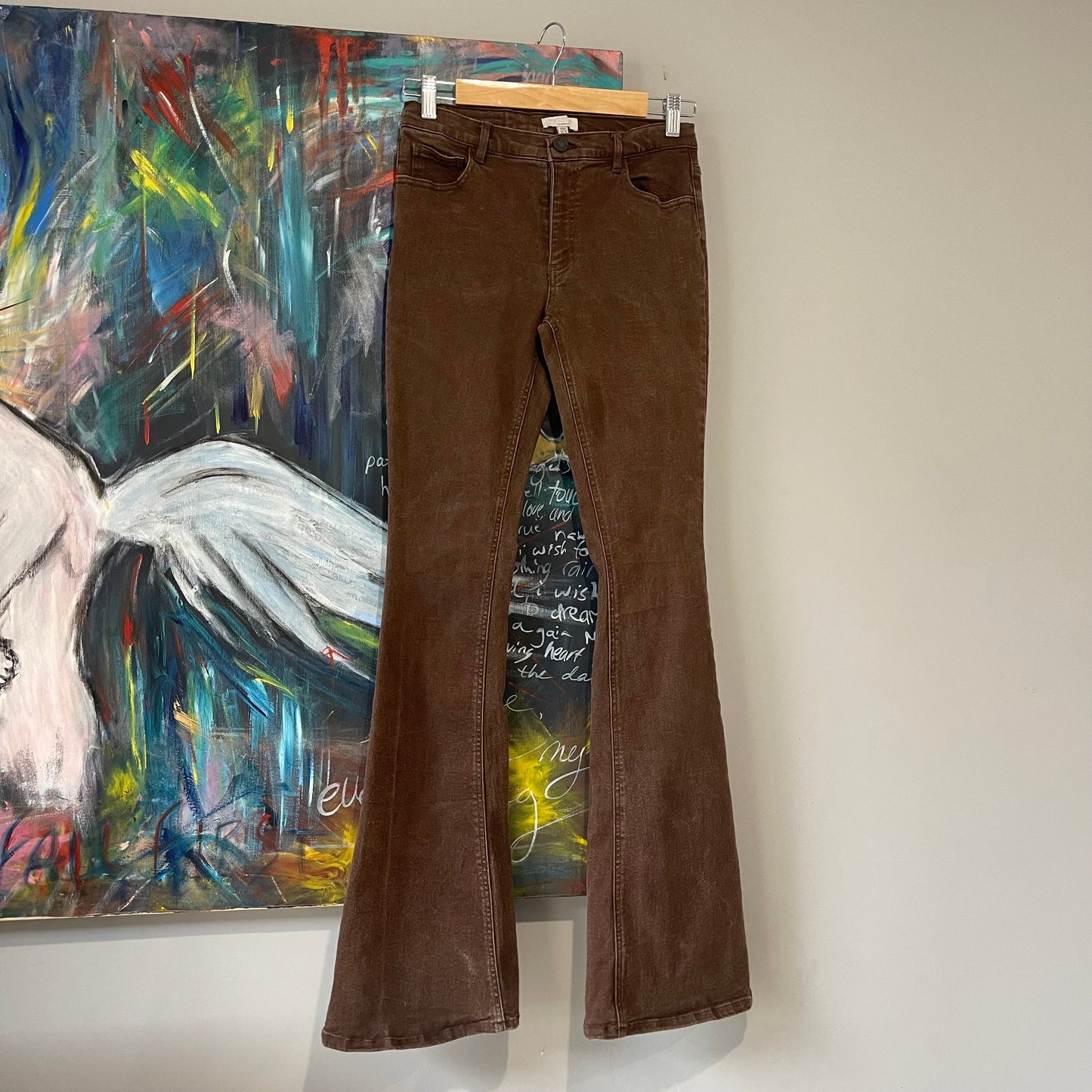 VINTAGE Y2K KICK FLARE BROWN MIDRISE JEANS