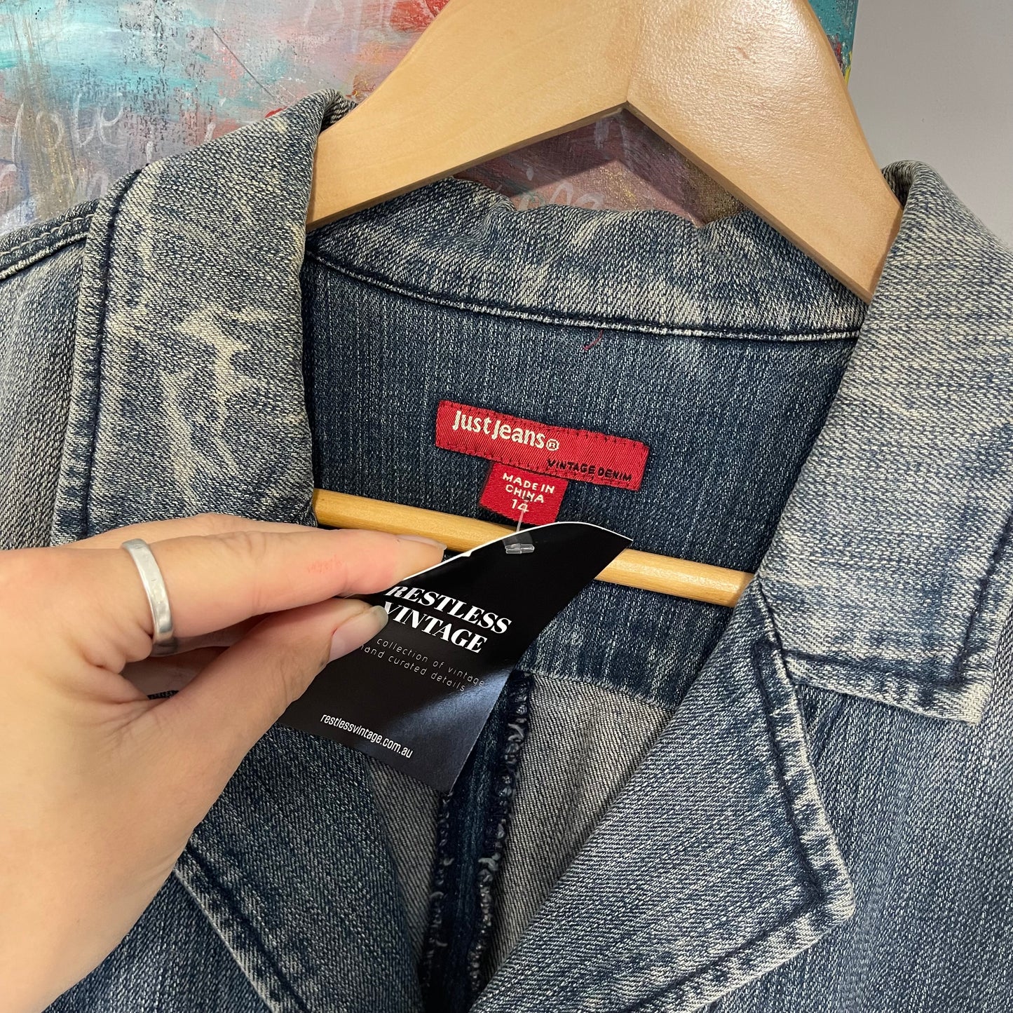 VINTAGE Y2K DENIM BLAZER STYLE JACKET