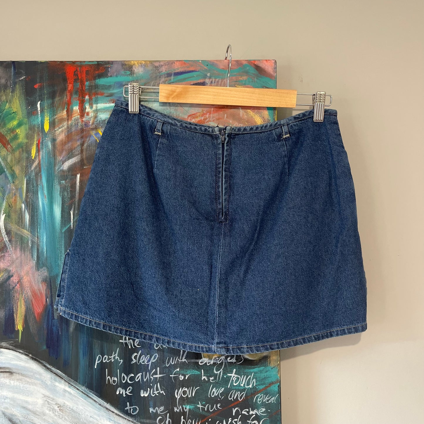 VINTAGE Y2K ‘VINTAGE BLUE’ DENIM SKORT WITH TALON ZIP