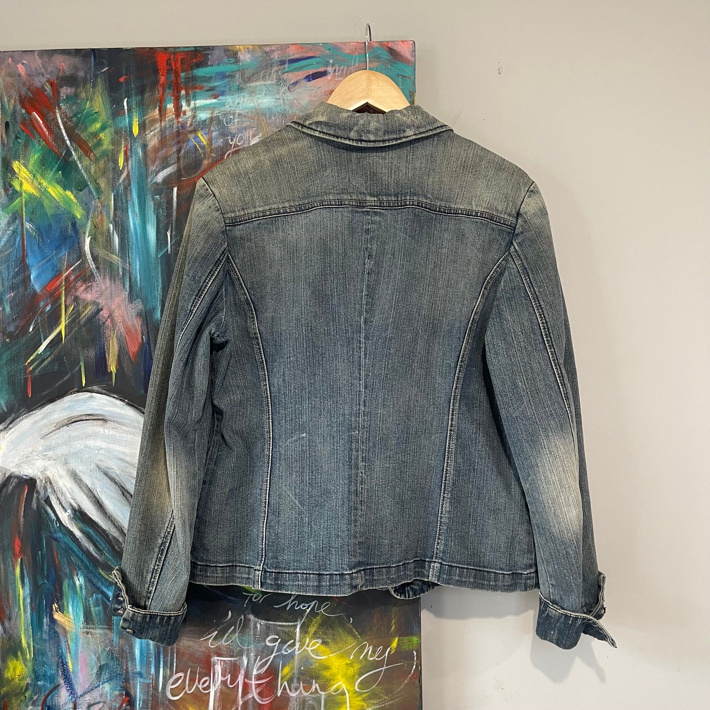 VINTAGE Y2K DENIM BLAZER STYLE JACKET