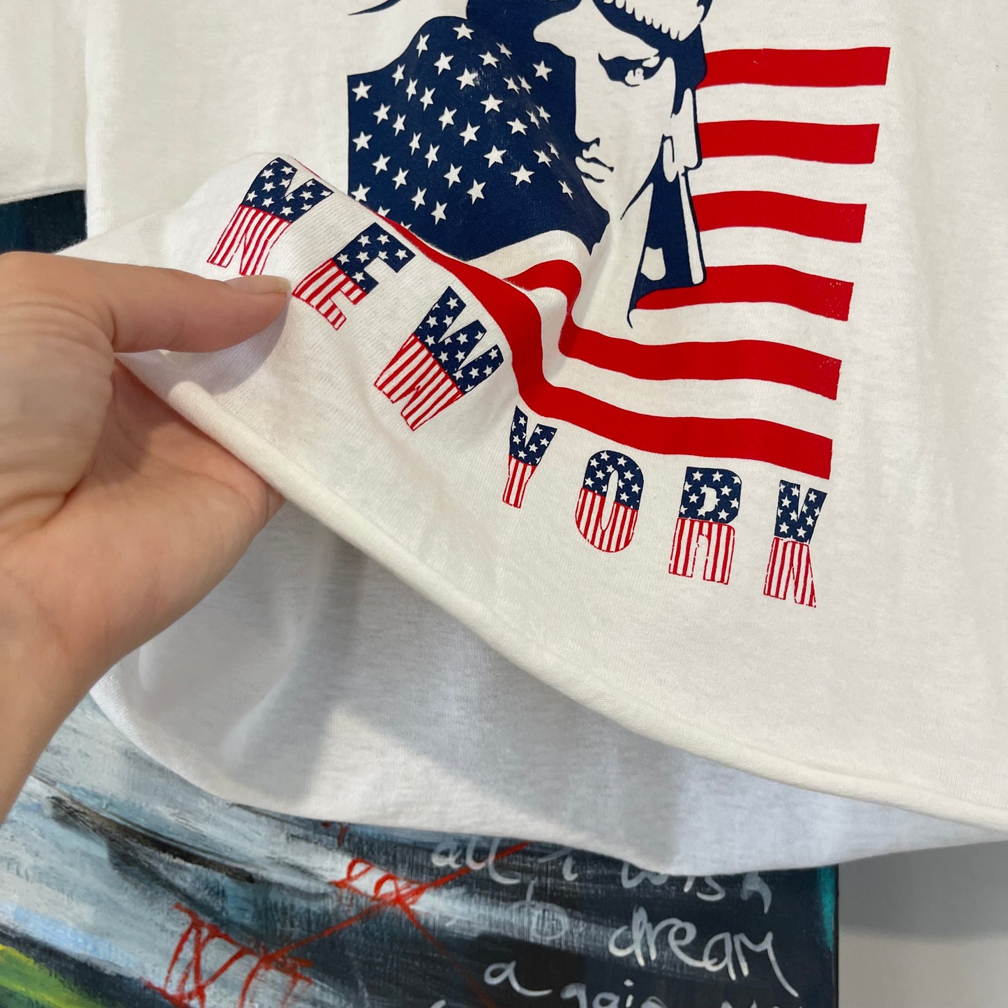 VINTAGE NEW YORK Y2K SOUVENIR CROPPED TSHIRT