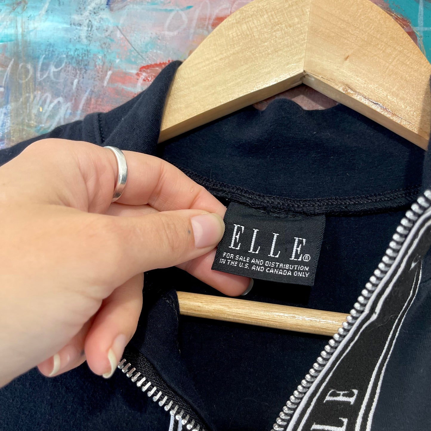 VINTAGE Y2K ELLE ICONIC ZIP FRONT BABY TEE