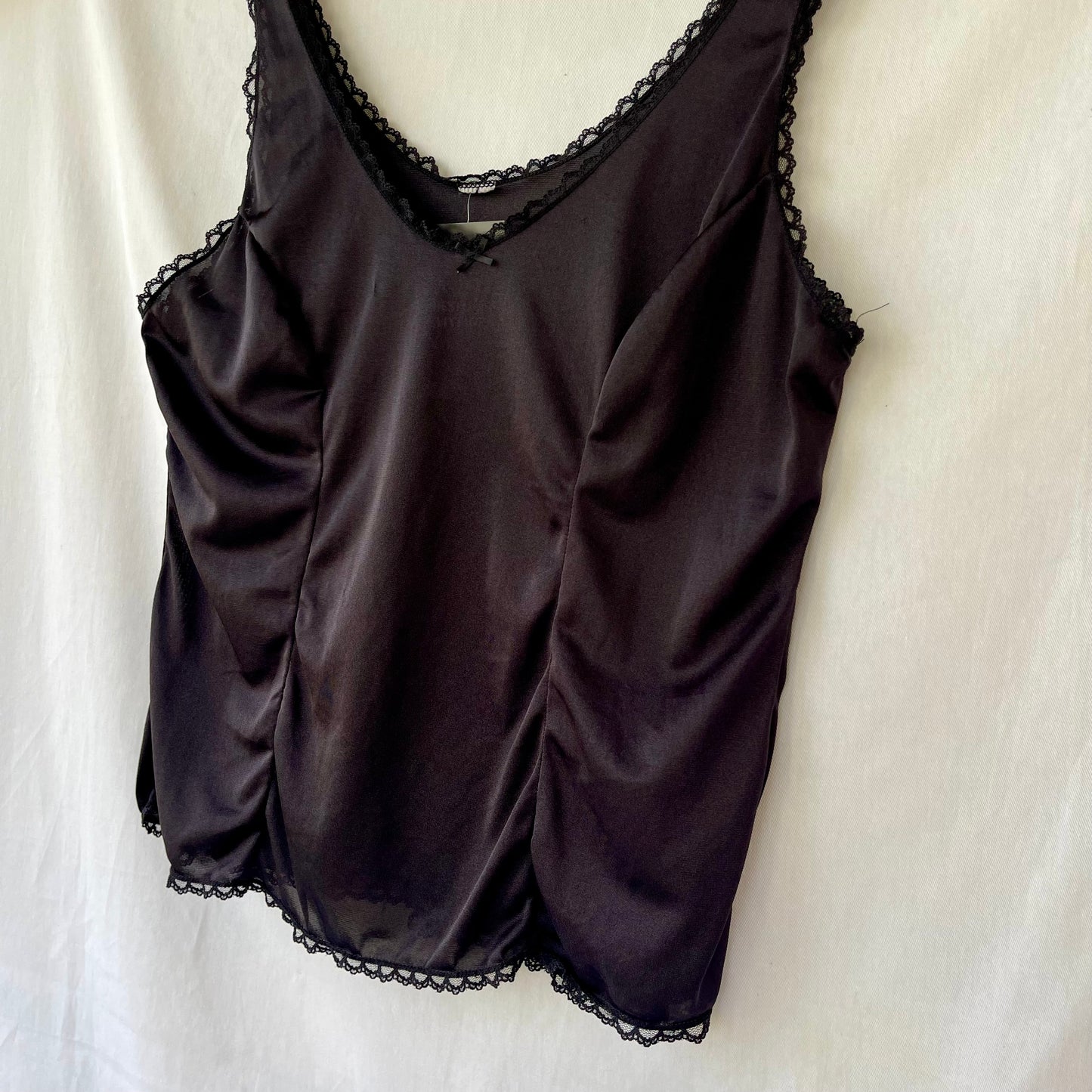 VINTAGE BLACK LACE TRIM CAMI