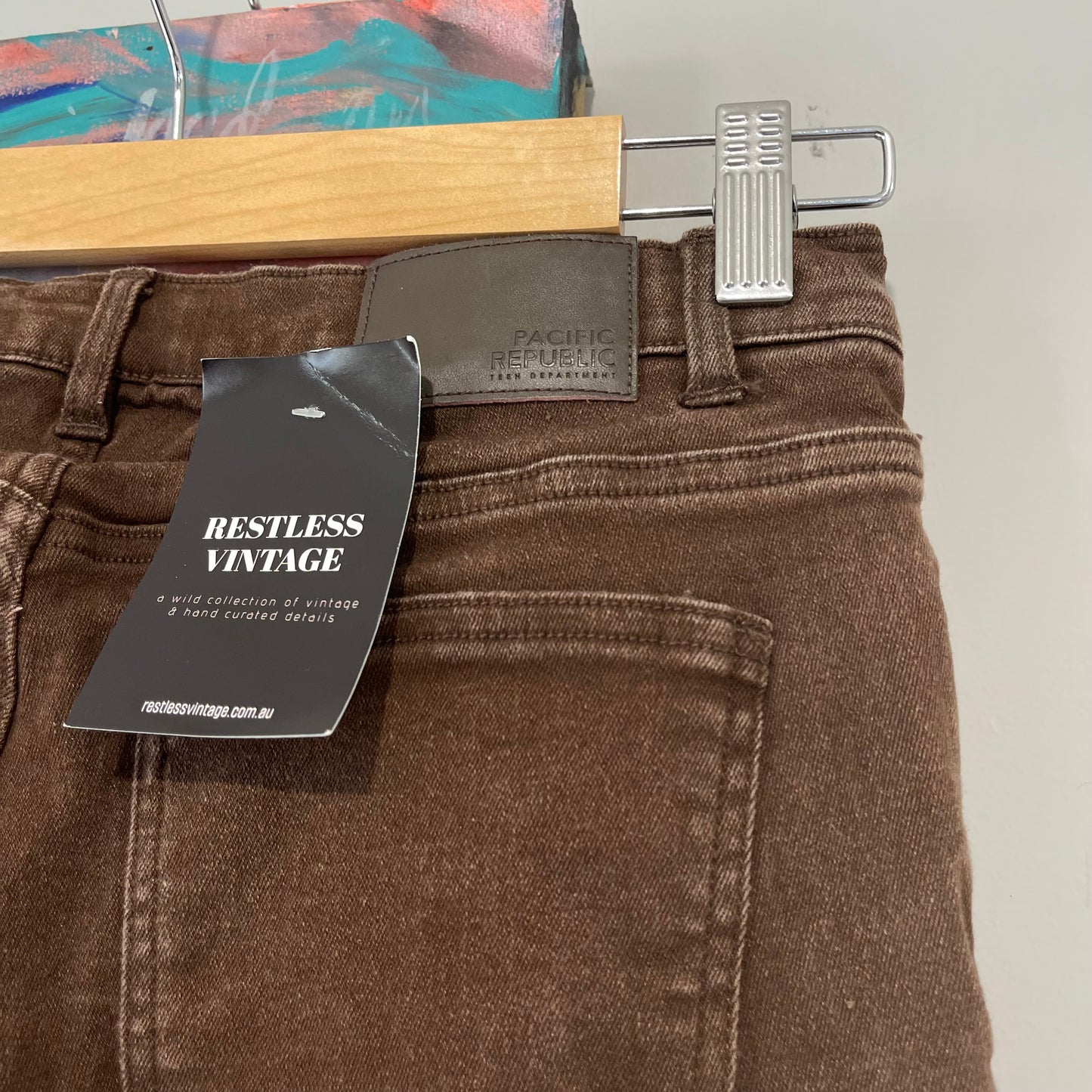 VINTAGE Y2K KICK FLARE BROWN MIDRISE JEANS