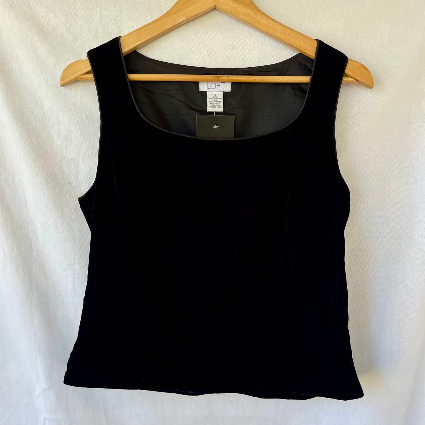 VINTAGE 90s BLACK VELVET TOP