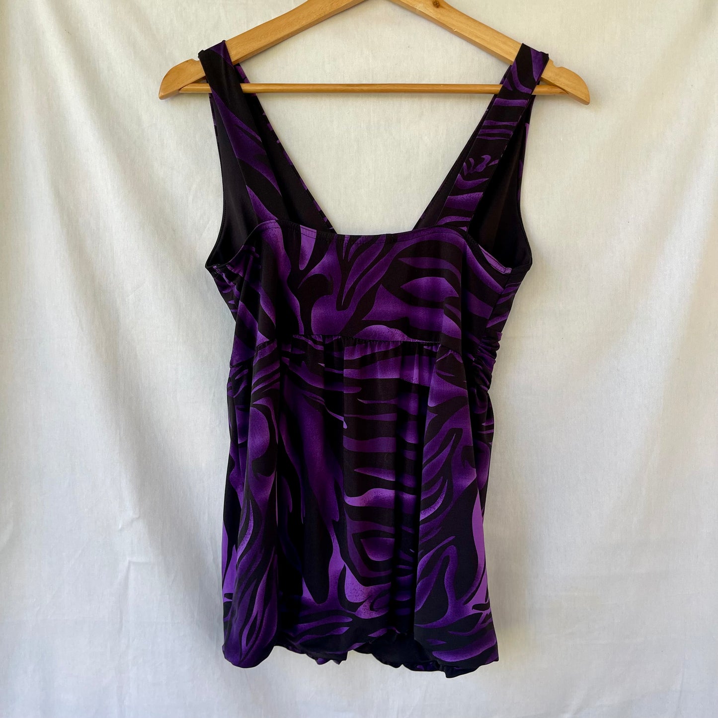 VINTAGE Y2K PURPLE BLACK PEPLUM TOP