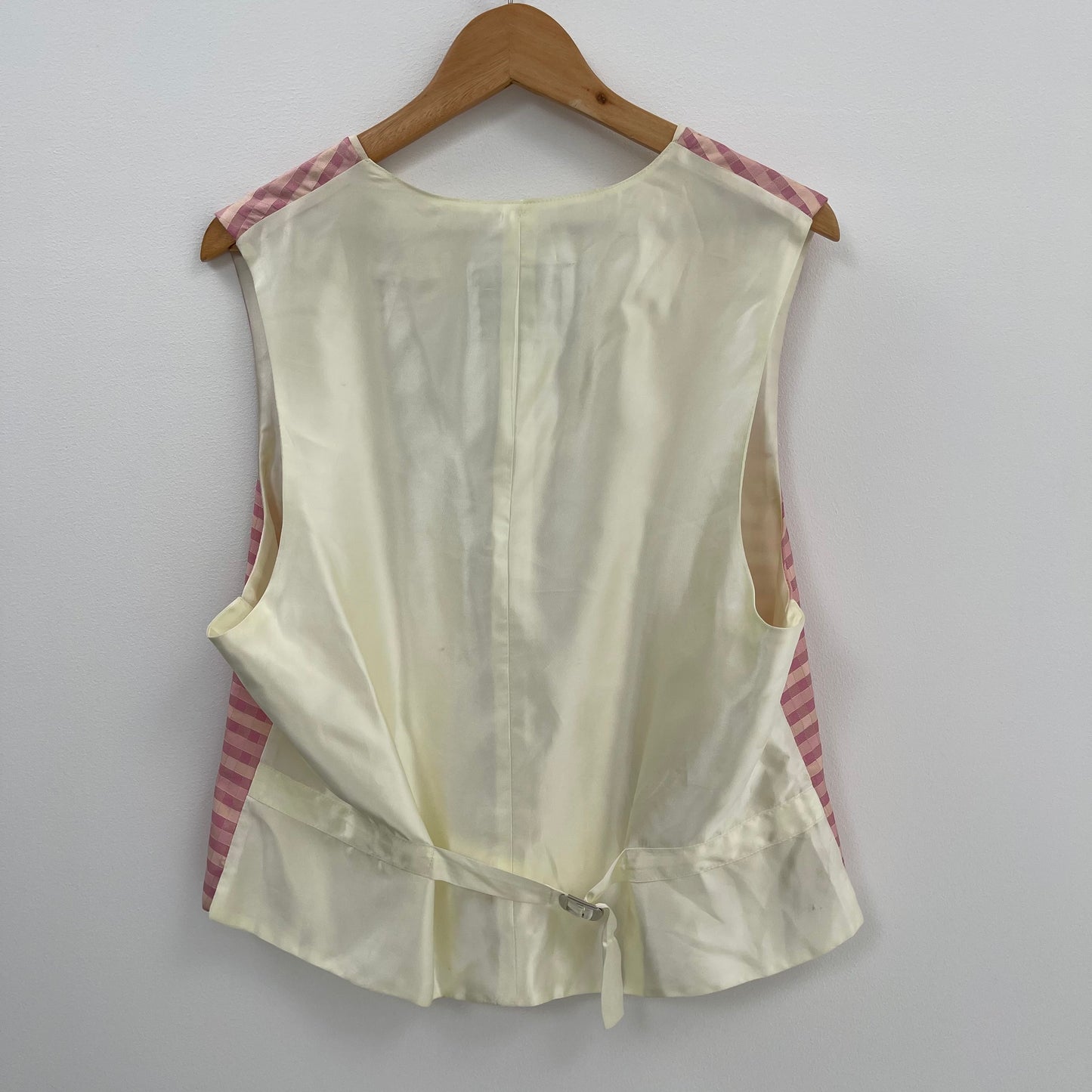 VINTAGE PINK CHECK SILK FAVOURBROOK WAISTCOAT