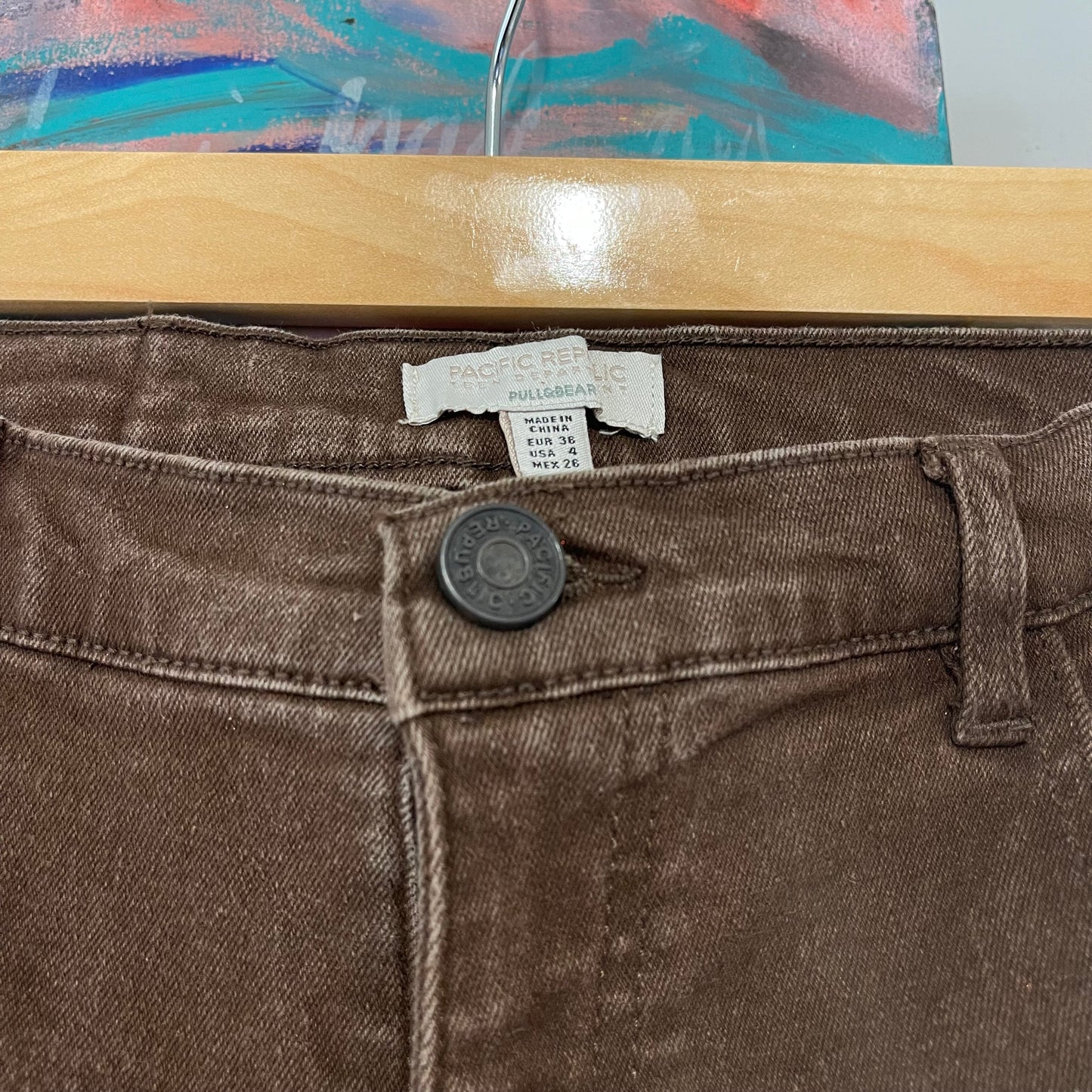 VINTAGE Y2K KICK FLARE BROWN MIDRISE JEANS