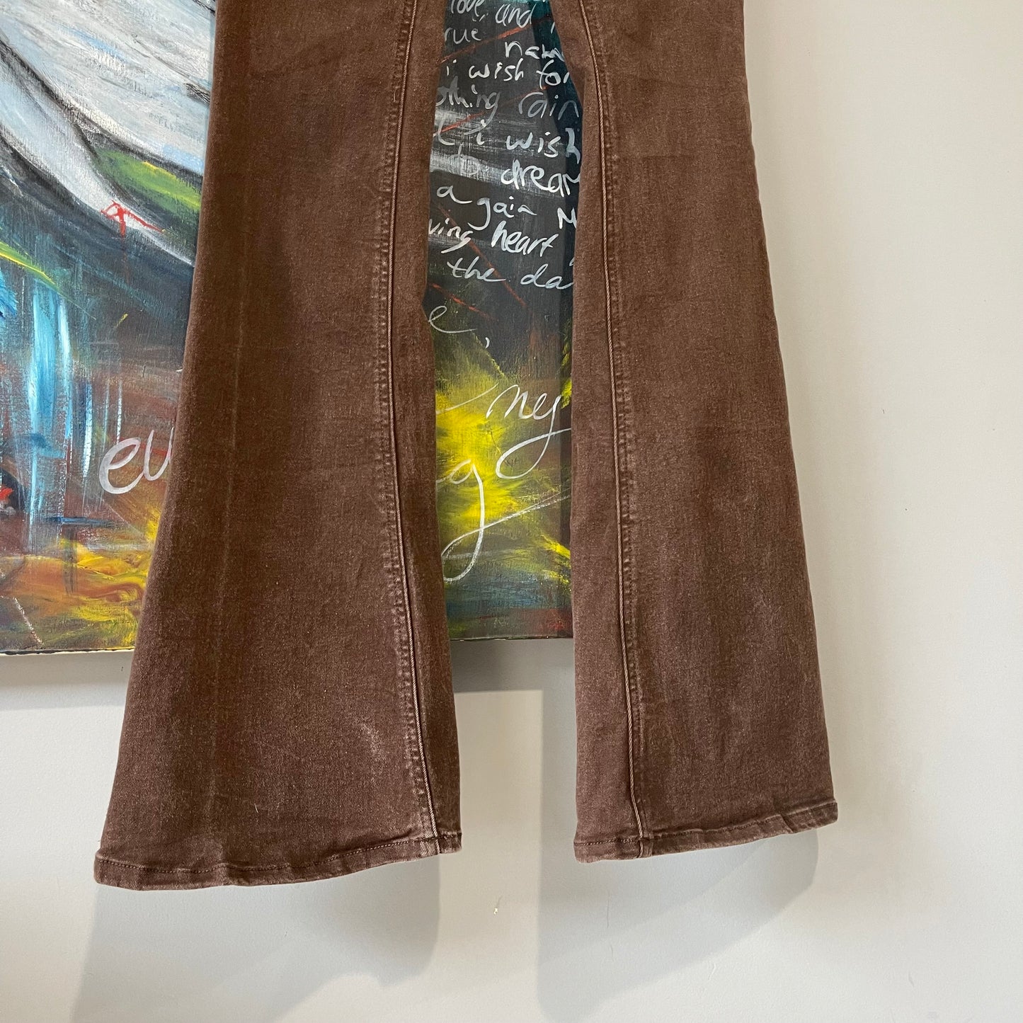 VINTAGE Y2K KICK FLARE BROWN MIDRISE JEANS