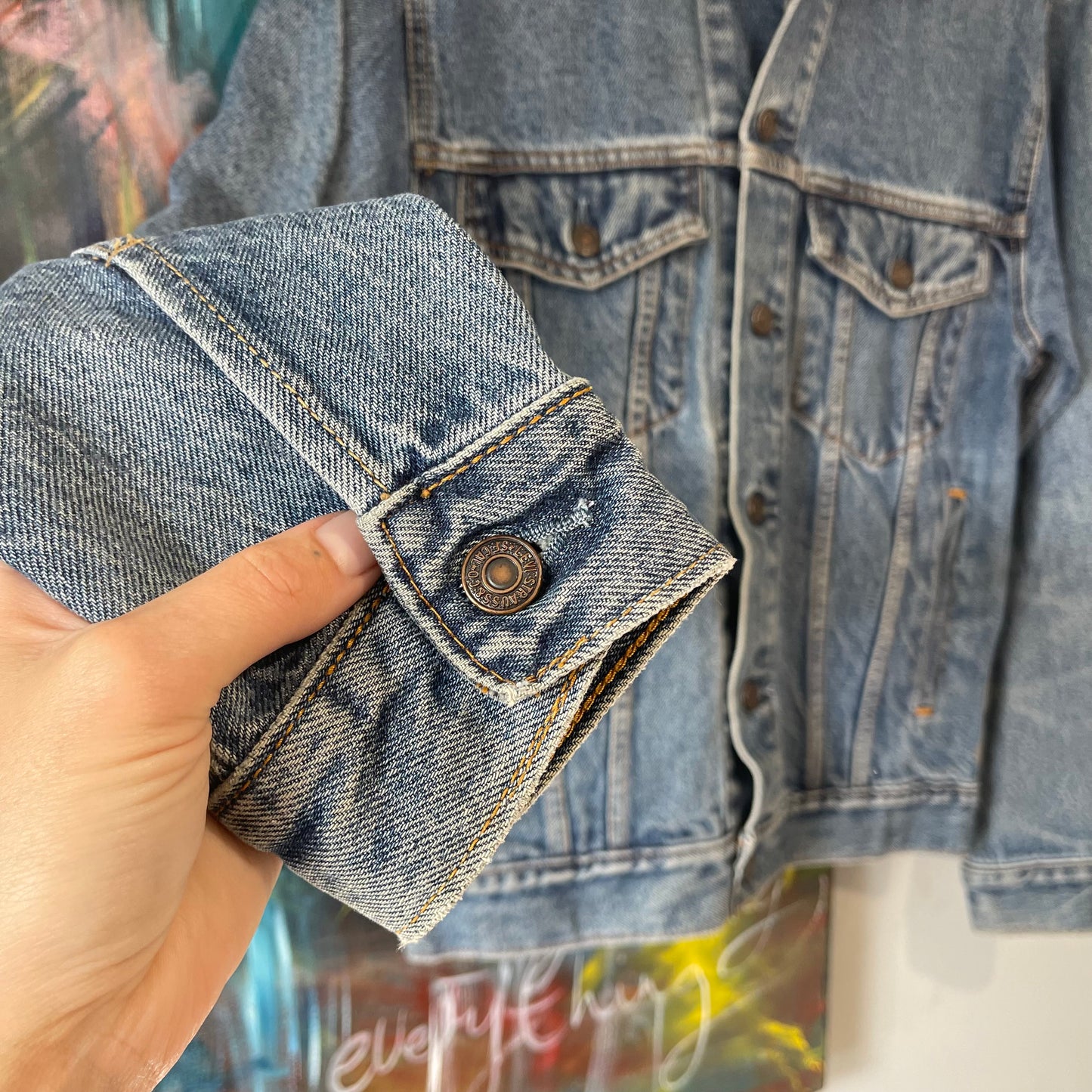 VINTAGE Y2K LEVI STAUSS SIGNITURE STANDARD TRUCKER DENIM JACKET