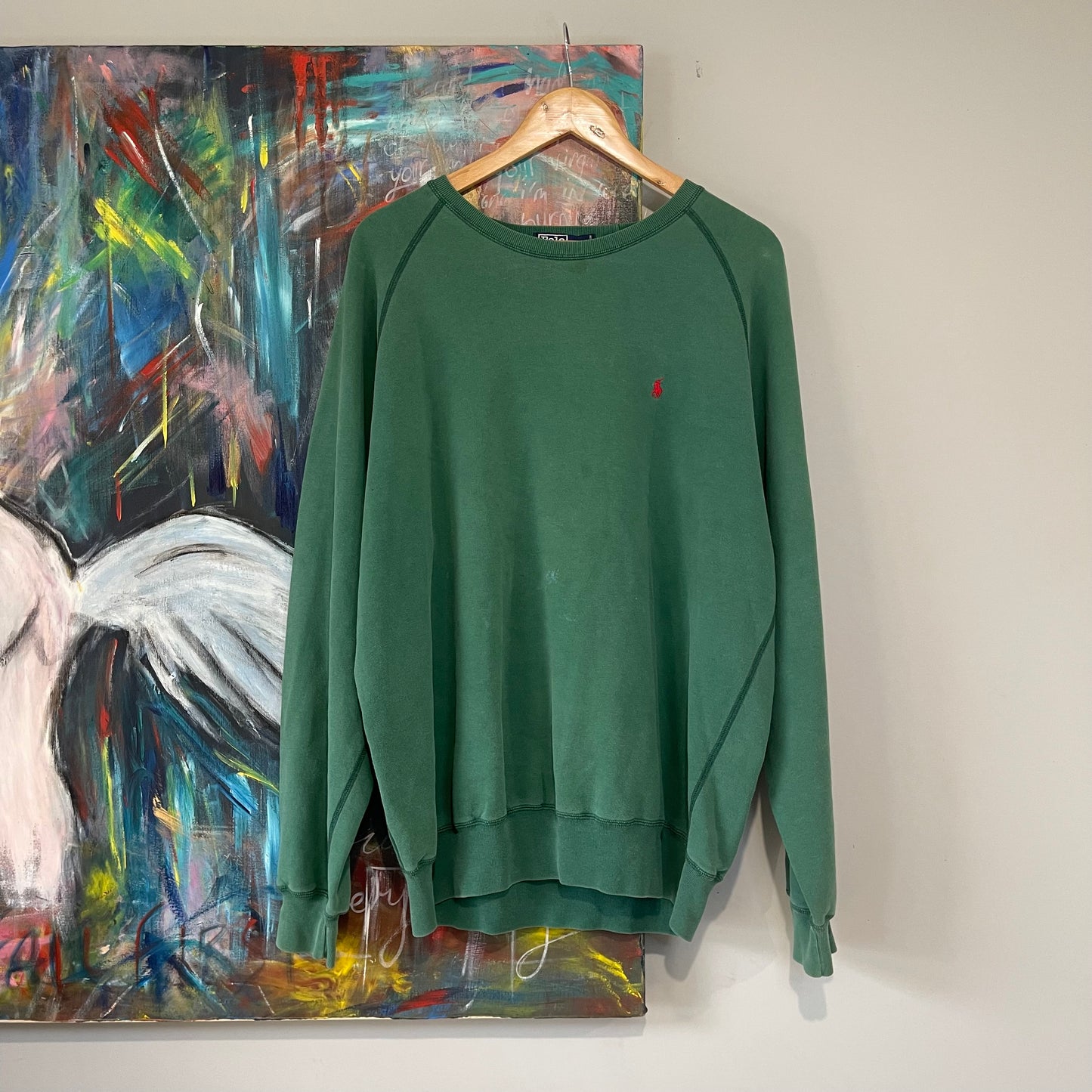 VINTAGE 90s GREEN RALPH LAUREN SWEATER JUMPER