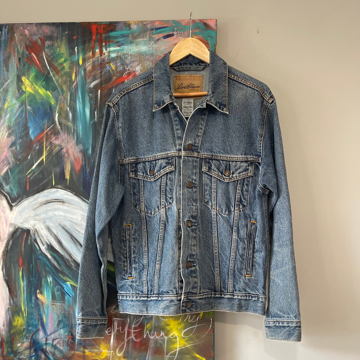 VINTAGE Y2K LEVI STAUSS SIGNITURE STANDARD TRUCKER DENIM JACKET