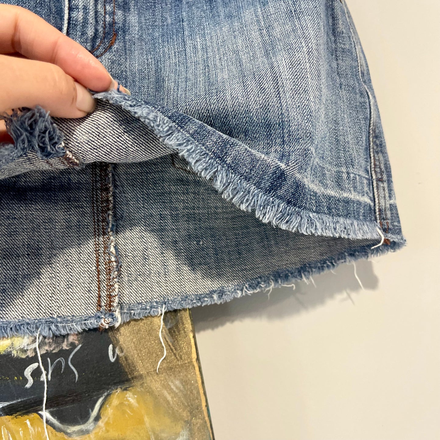 VINTAGE Y2K HURLEY ICONIC DENIM MINI SKIRT