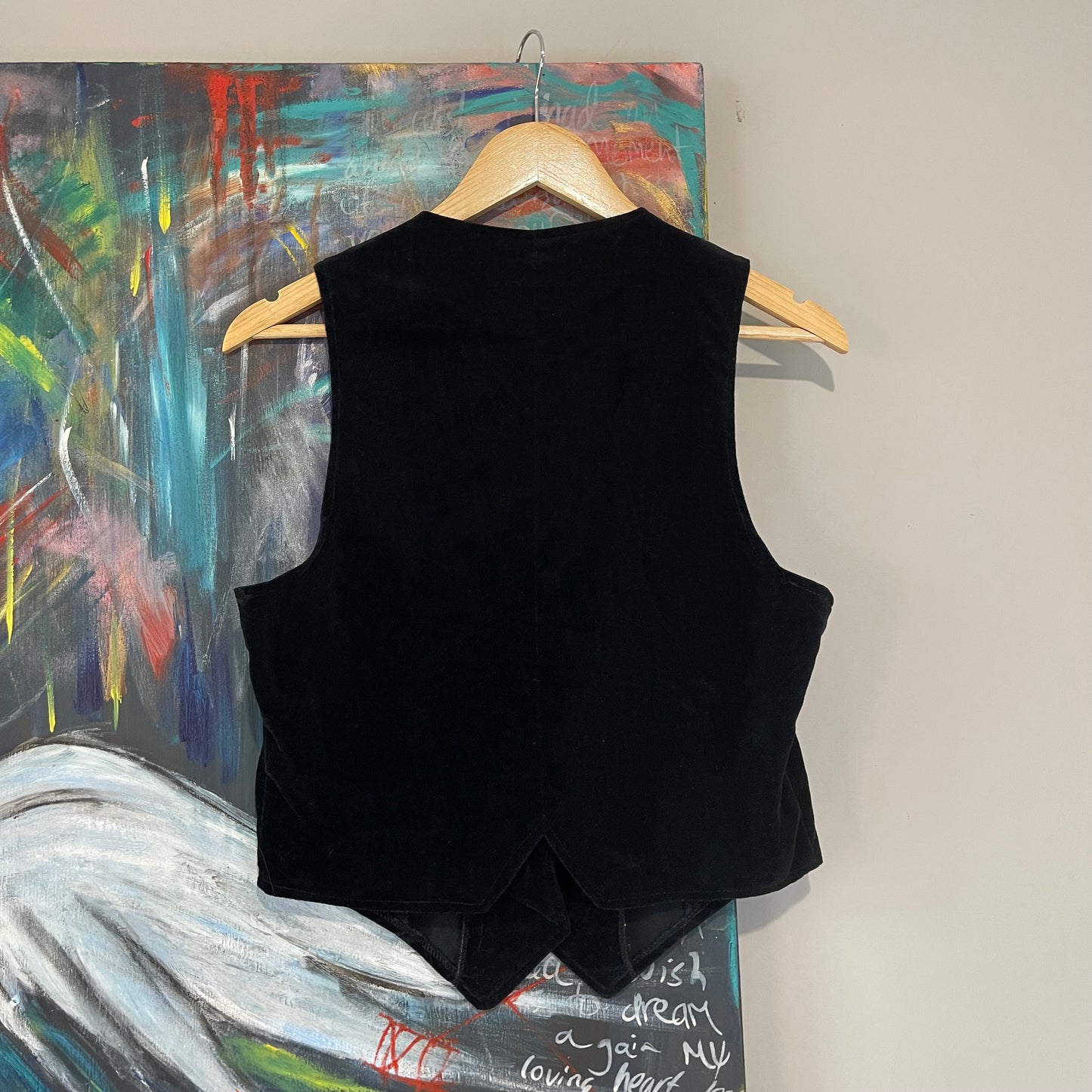 VINTAGE 70s VELVET GILET VEST