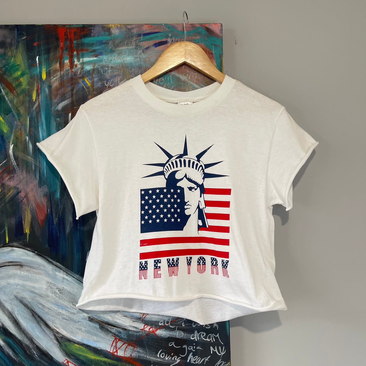 VINTAGE NEW YORK Y2K SOUVENIR CROPPED TSHIRT