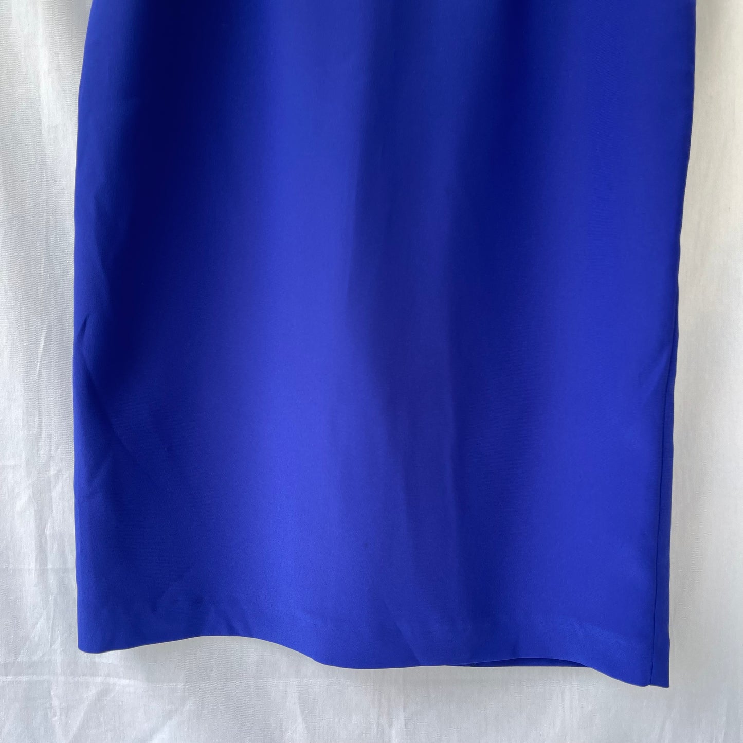 VINTAGE 80S COBALT BLUE STRAIGHT SKIRT LONG MIDI