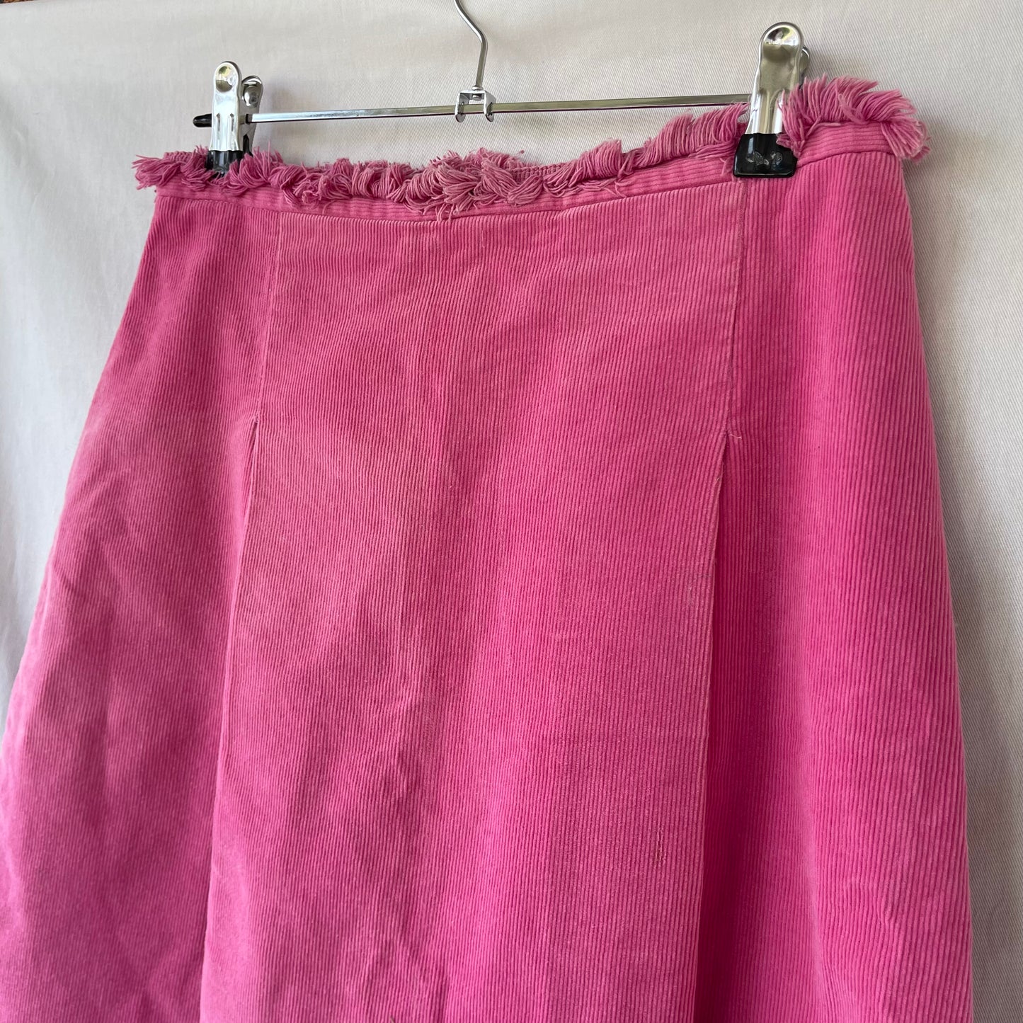 VINTAGE 90S LILI PINK CORD PANEL PLEAT SKIRT