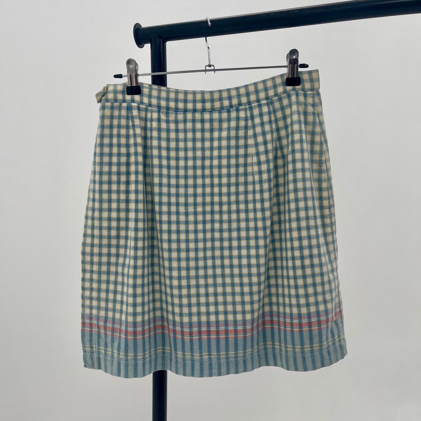 VINTAGE BABY BLUE CHECKER SKORT SET