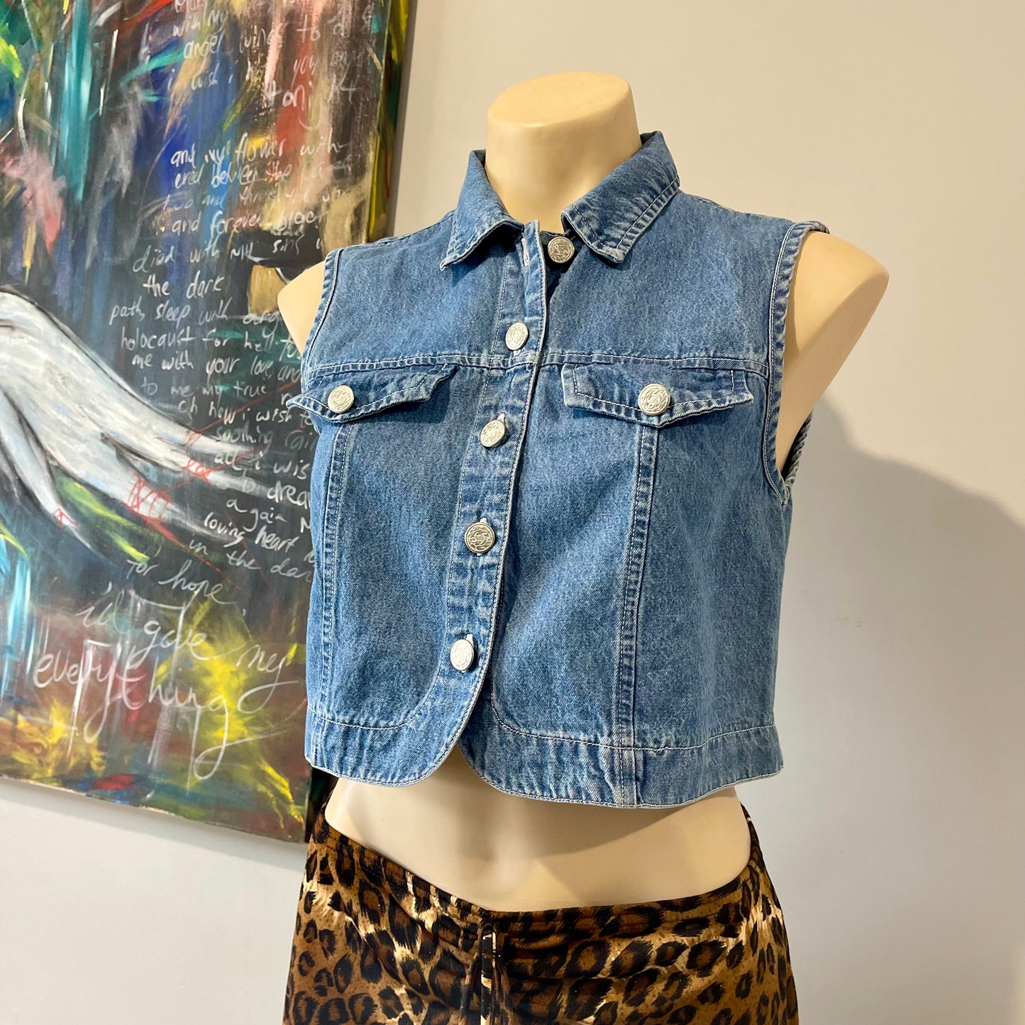 VINTAGE 90S DENIM VEST TANK