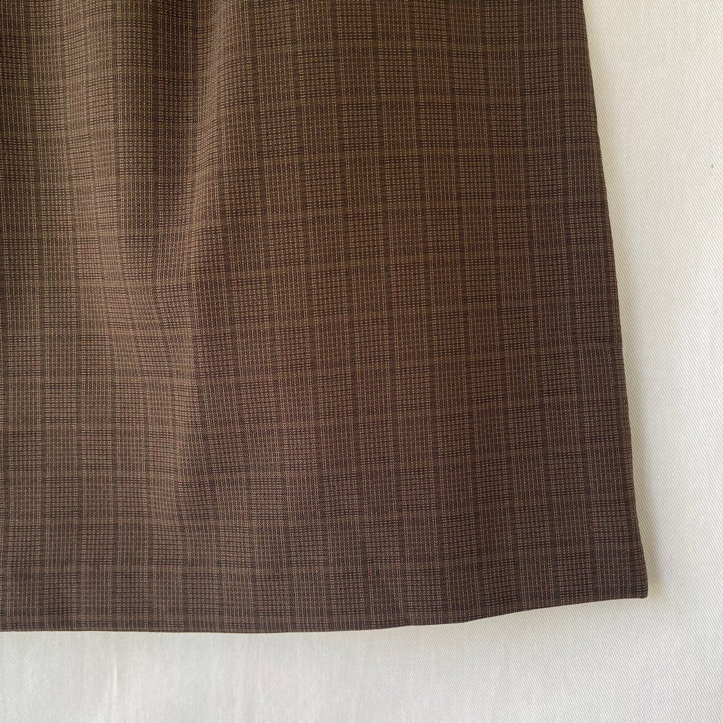 VINTAGE 80S TEXTURED BROWN MINI SKIRT