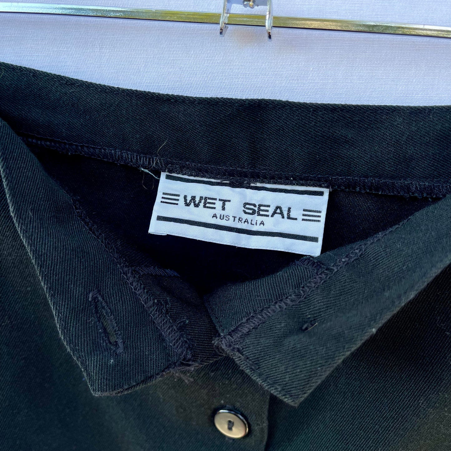 VINTAGE WET SEAL BLACK MINI SKIRT
