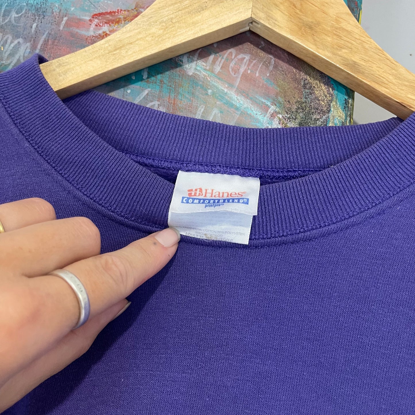 VINTAGE 90s PURPLE POLAR BEAR SWEATER JUMPER