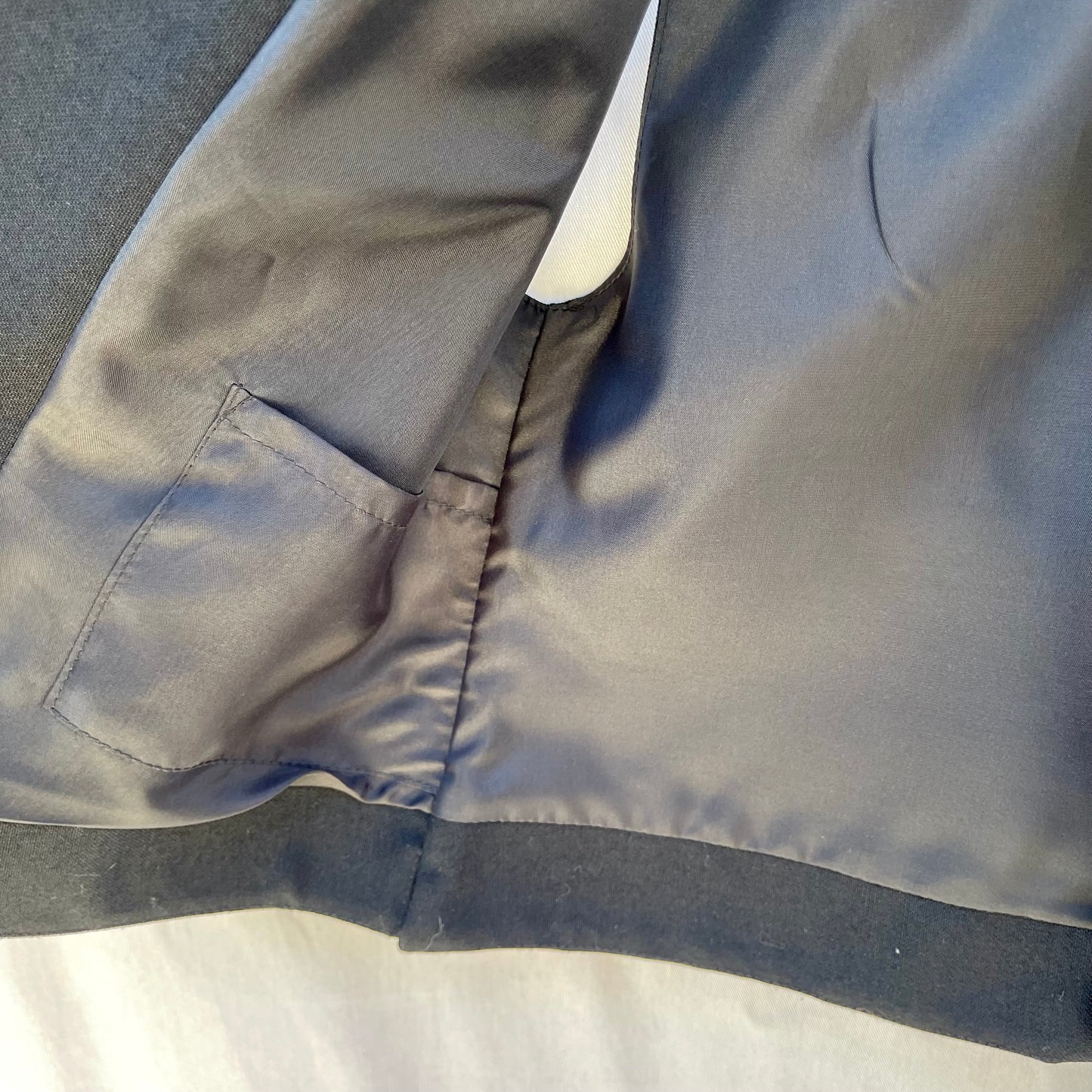 VINTAGE 80s BLACK TUX STYLE LADIES GILET