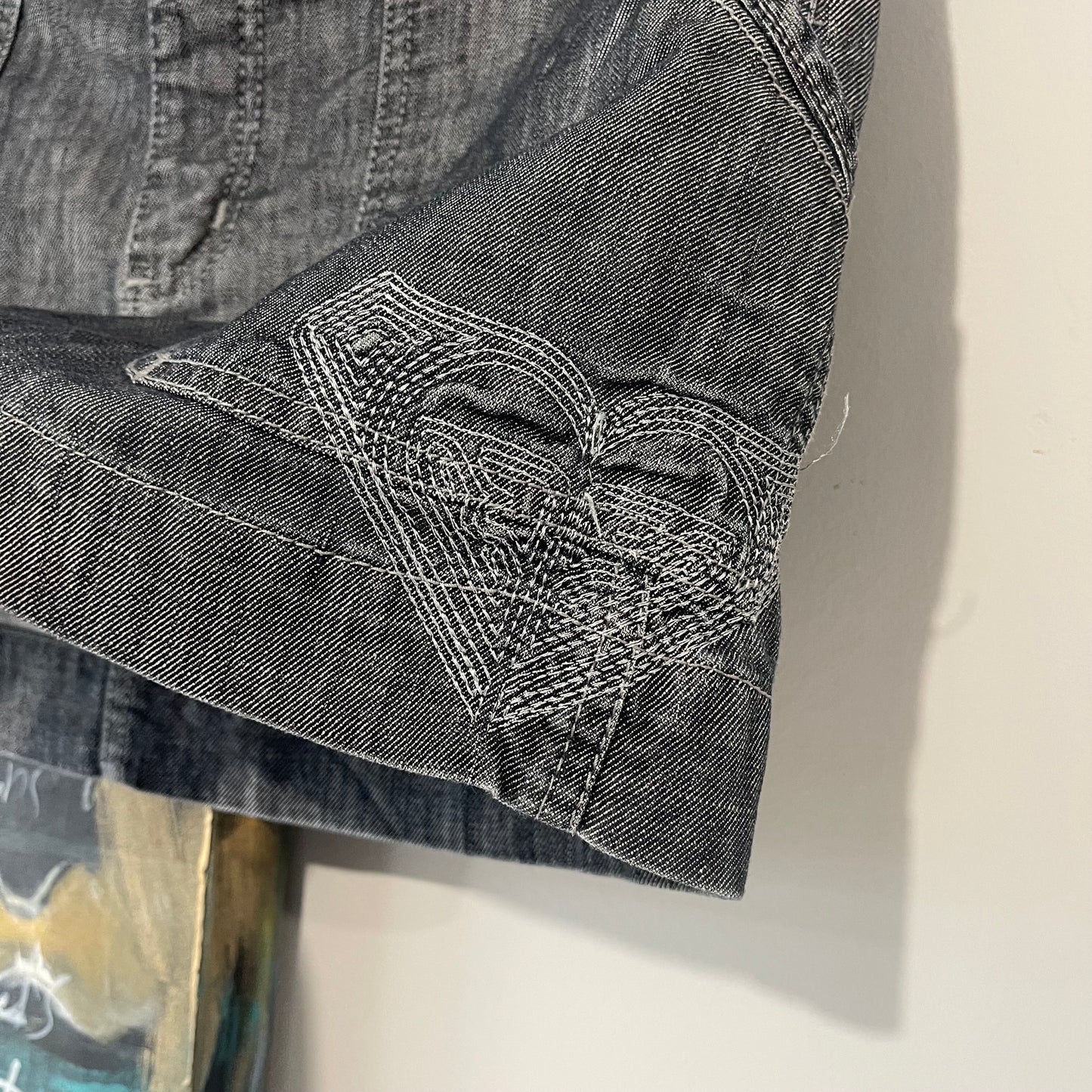 VINTAGE Y2K ROXY ICONIC DENIM MINI SKIRT