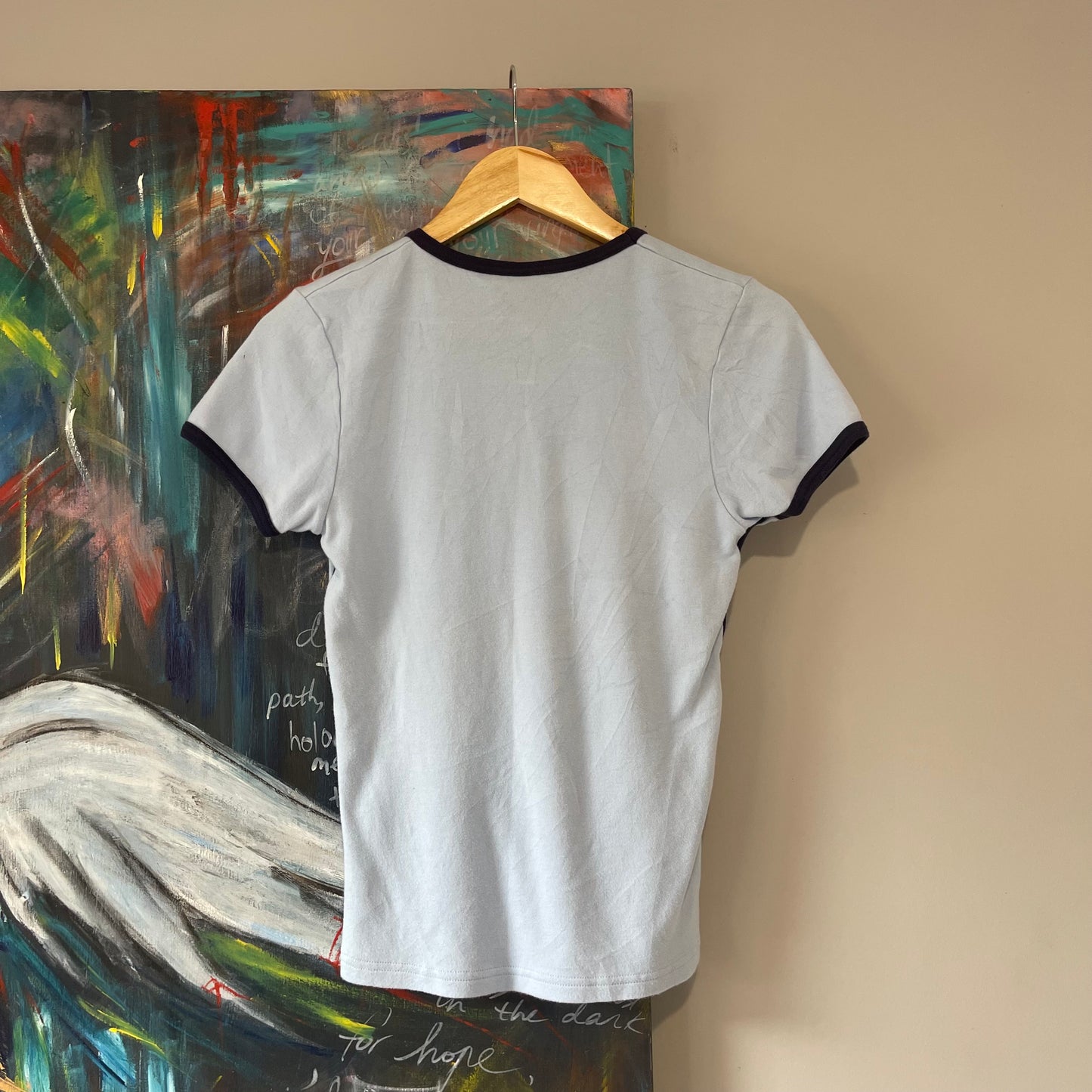 VINTAGE Y2K HOT ROD HEART CLAY MILLICAN VNECK LADIES TEE
