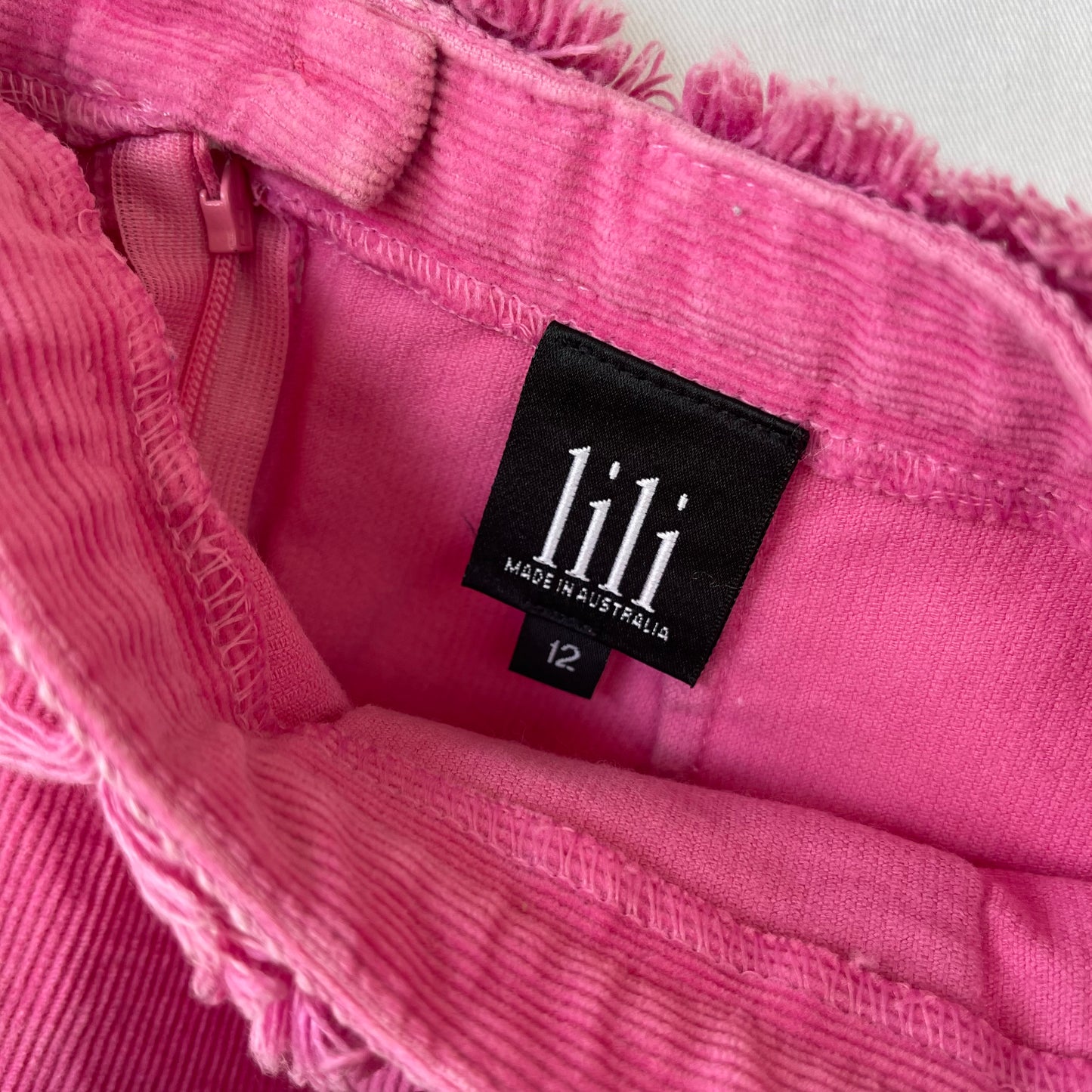 VINTAGE 90S LILI PINK CORD PANEL PLEAT SKIRT