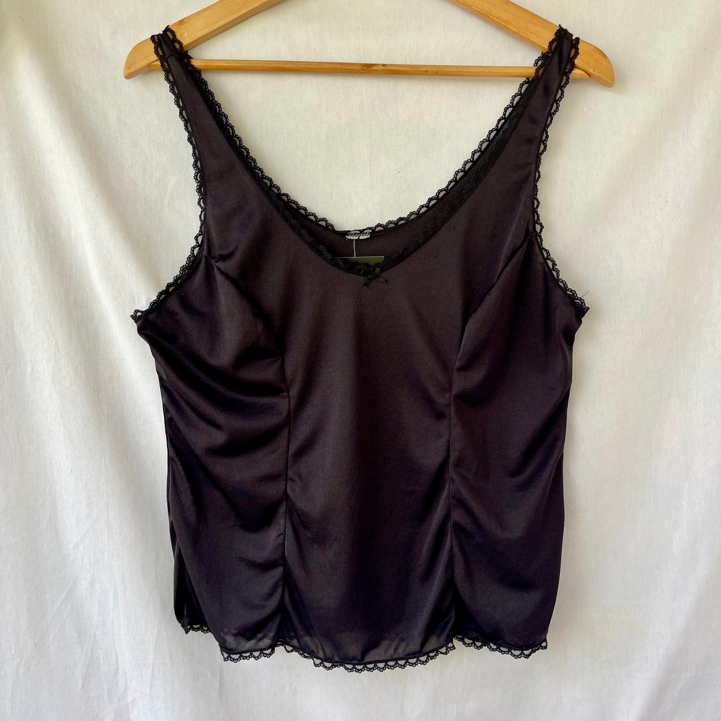 VINTAGE BLACK LACE TRIM CAMI