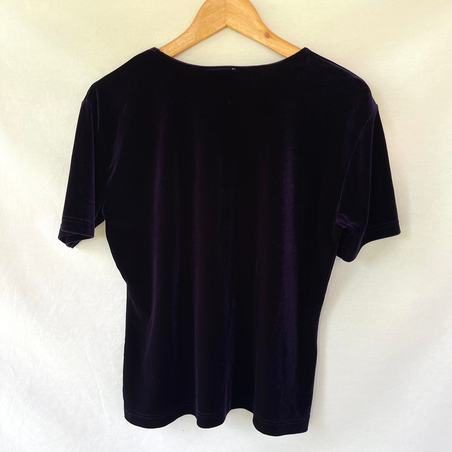 VINTAGE DEEP PURPLE VELVET CREW TSHIRT TANK