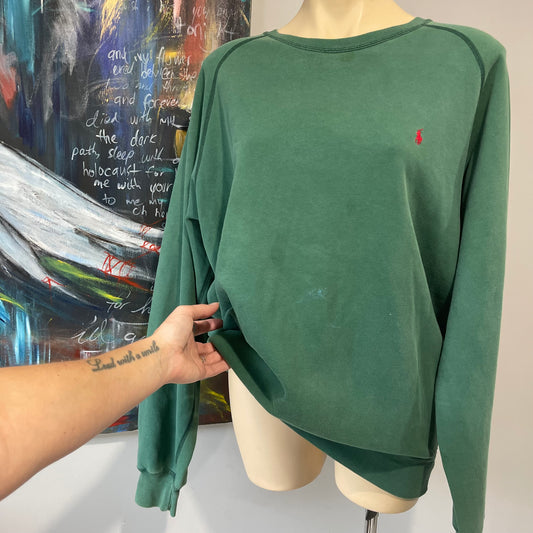 VINTAGE 90s GREEN RALPH LAUREN SWEATER JUMPER