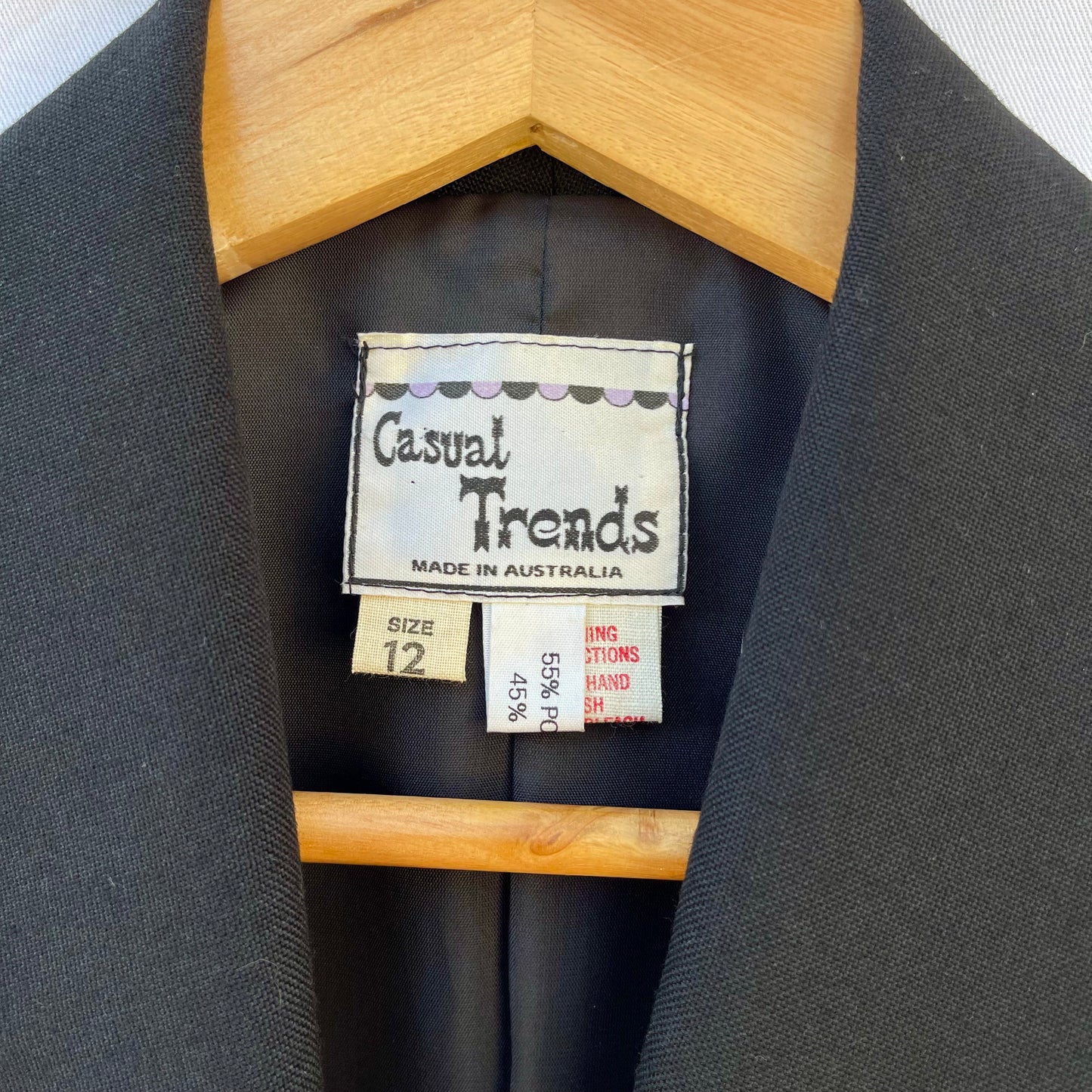 VINTAGE 80s BLACK TUX STYLE LADIES GILET