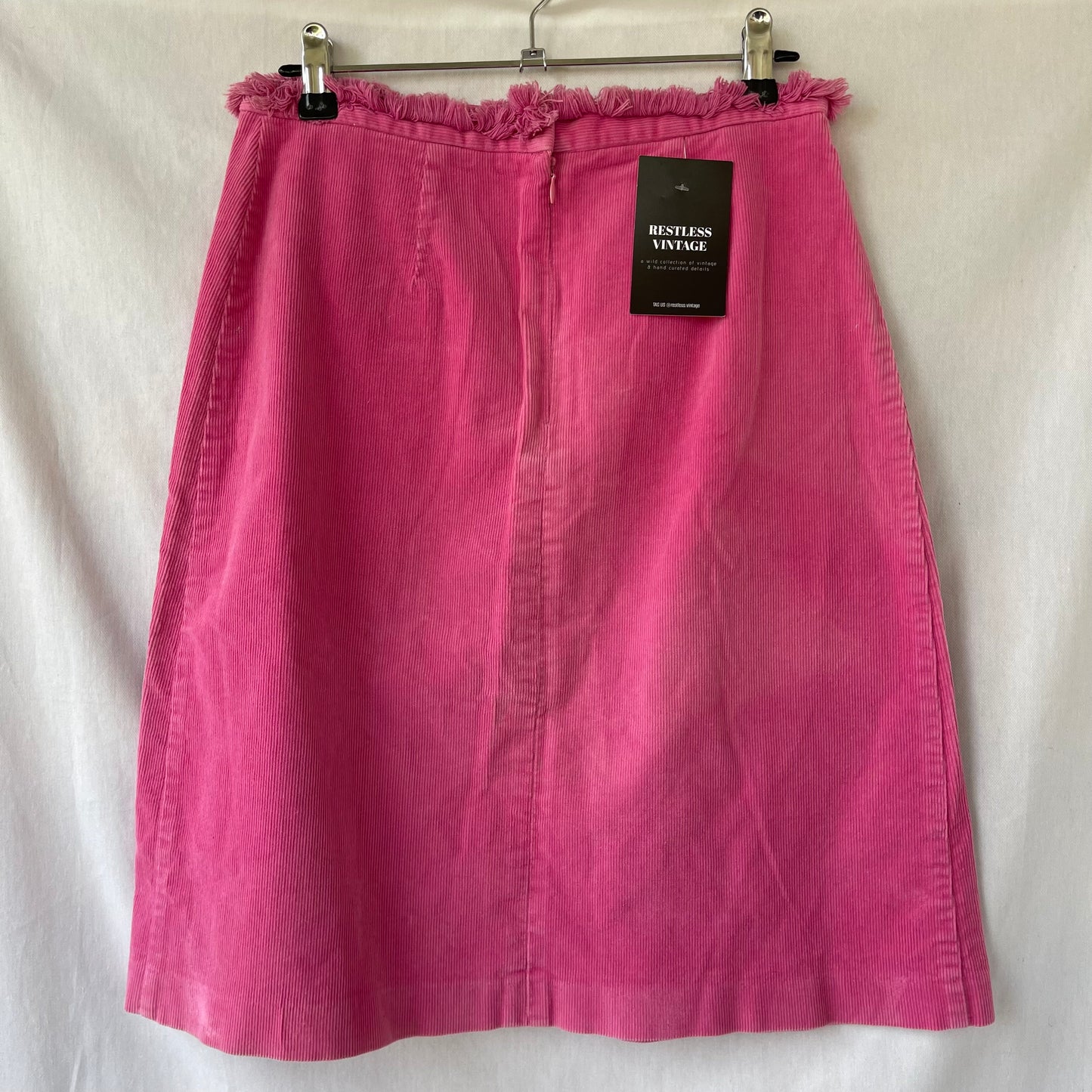 VINTAGE 90S LILI PINK CORD PANEL PLEAT SKIRT