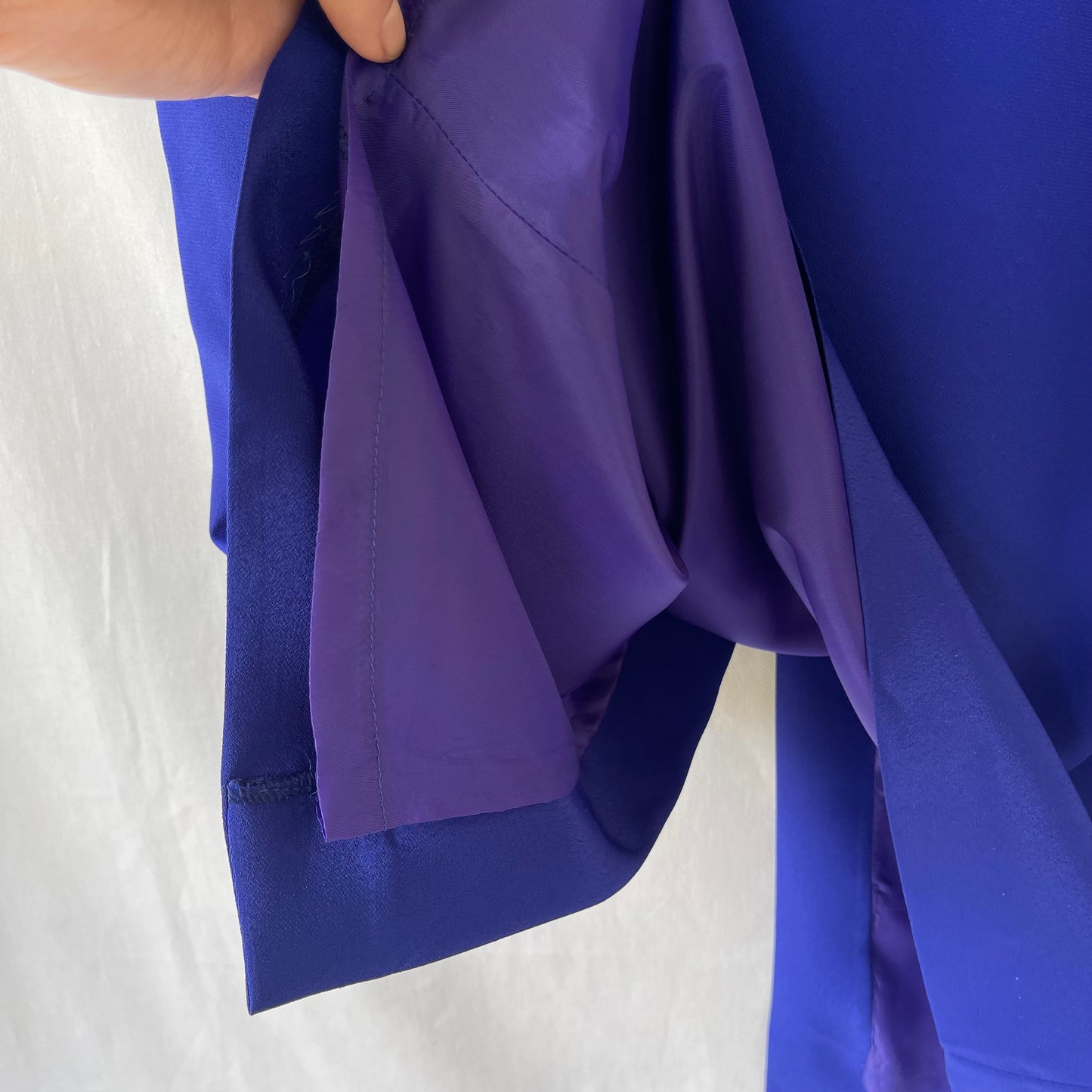 VINTAGE 80S COBALT BLUE STRAIGHT SKIRT LONG MIDI