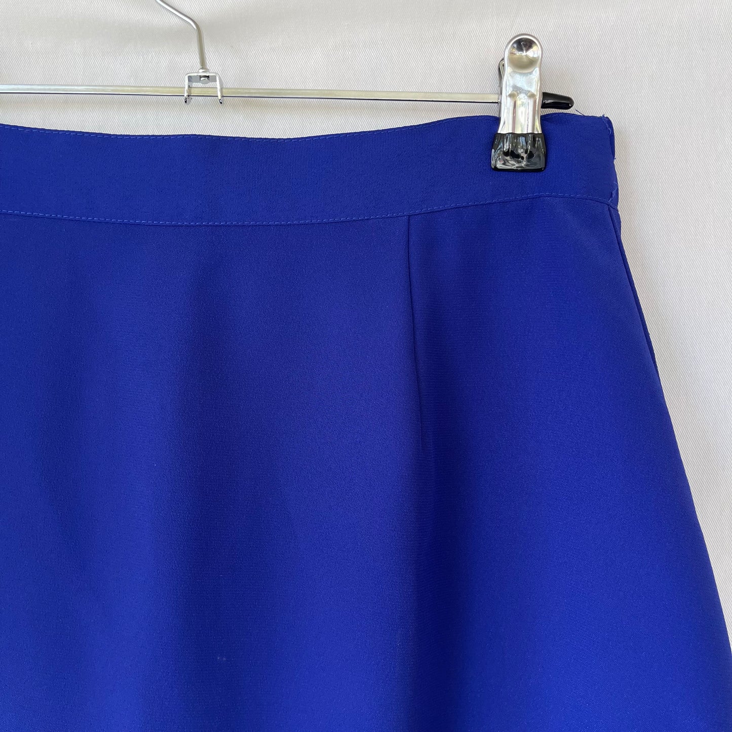 VINTAGE 80S COBALT BLUE STRAIGHT SKIRT LONG MIDI