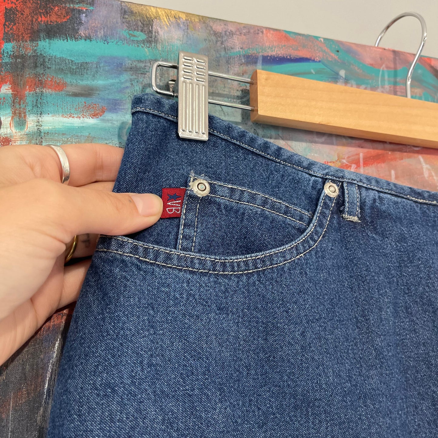 VINTAGE Y2K ‘VINTAGE BLUE’ DENIM SKORT WITH TALON ZIP