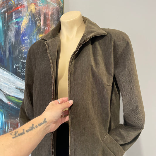 VINTAGE 80s VELVET CORDUROY JACKET ZIP FRONT GEORGE GROSS