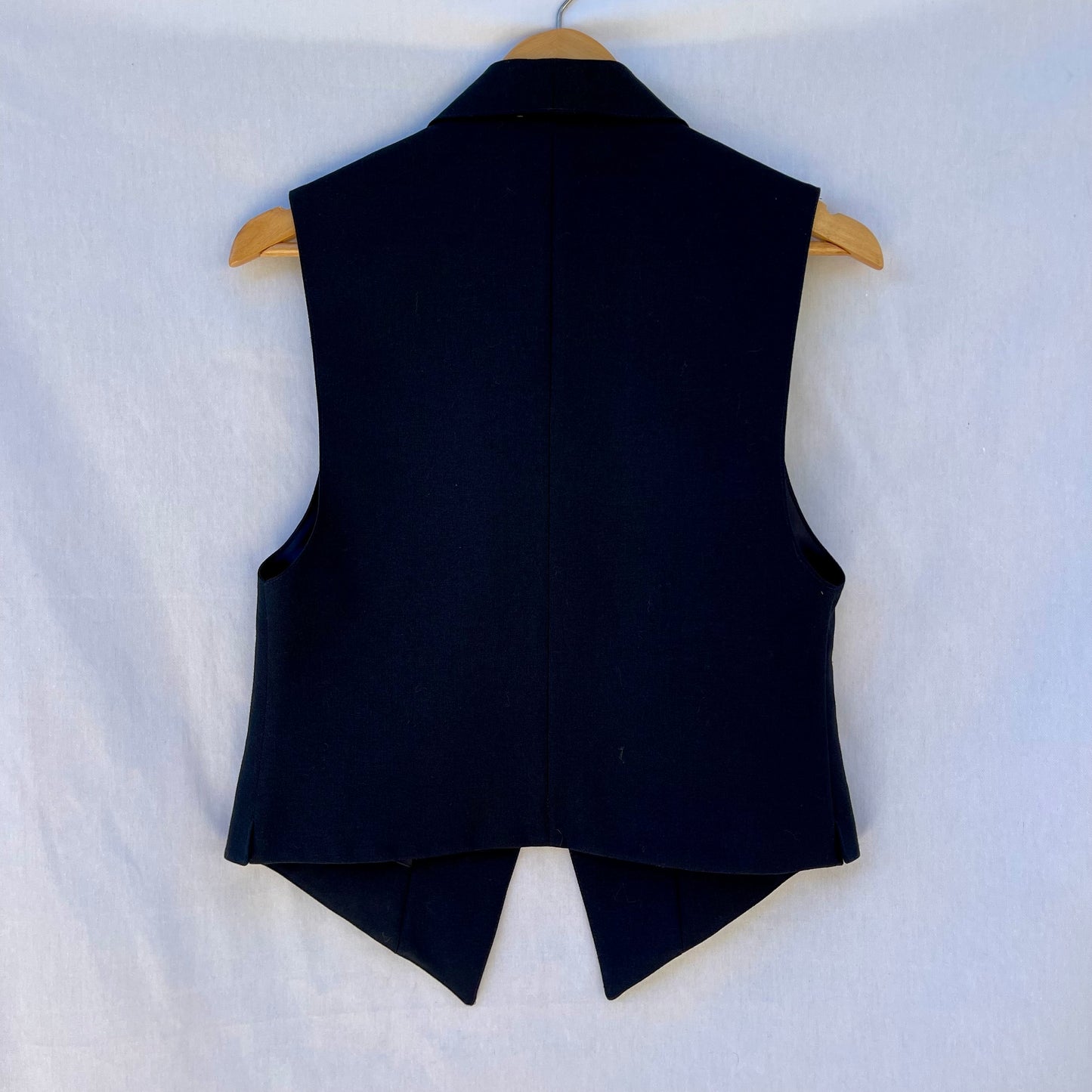 VINTAGE 80s BLACK TUX STYLE LADIES GILET
