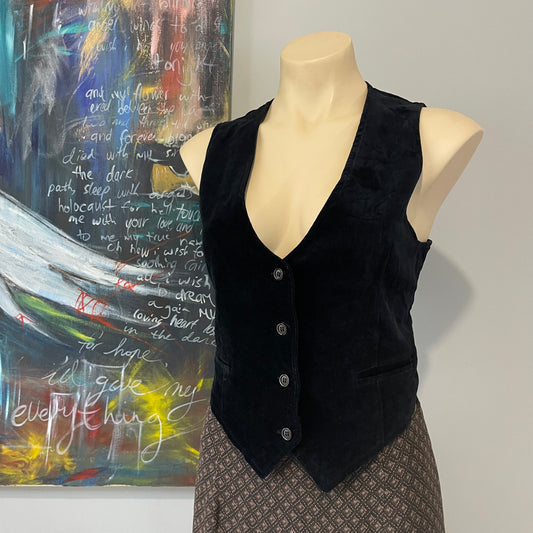 VINTAGE 70s VELVET GILET VEST