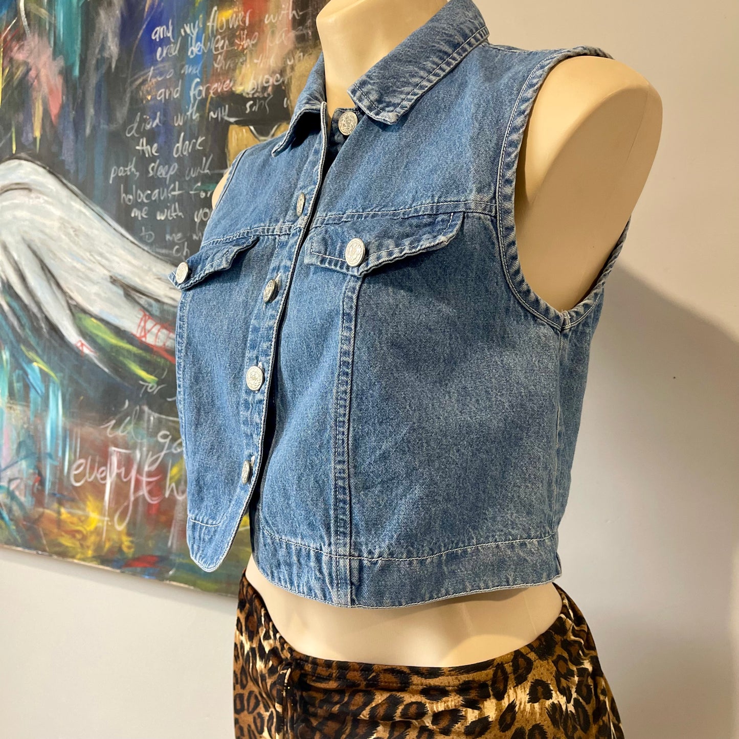 VINTAGE 90S DENIM VEST TANK