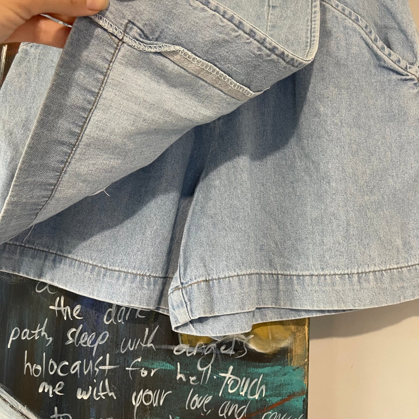 VINTAGE 90s DENIM WRAP SKORT