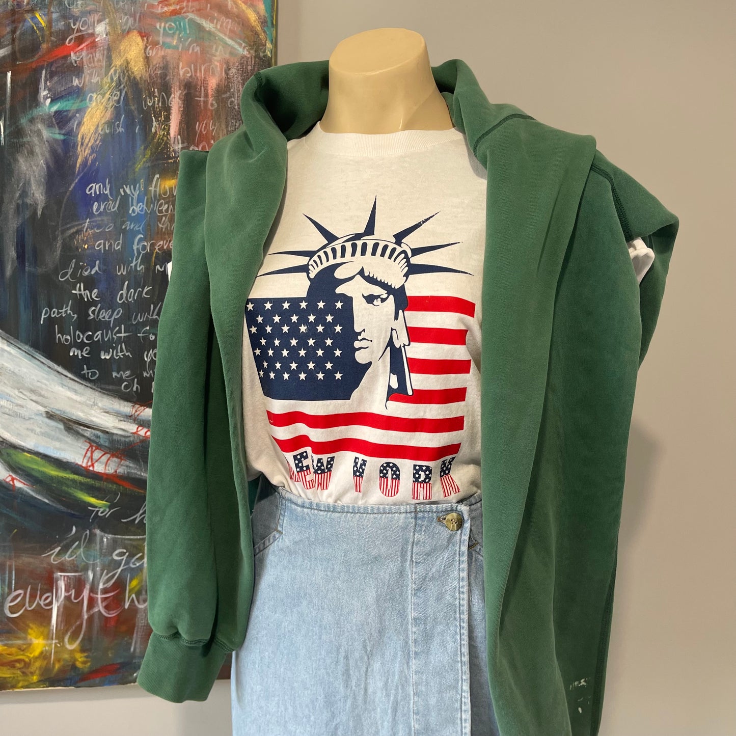 VINTAGE NEW YORK Y2K SOUVENIR CROPPED TSHIRT