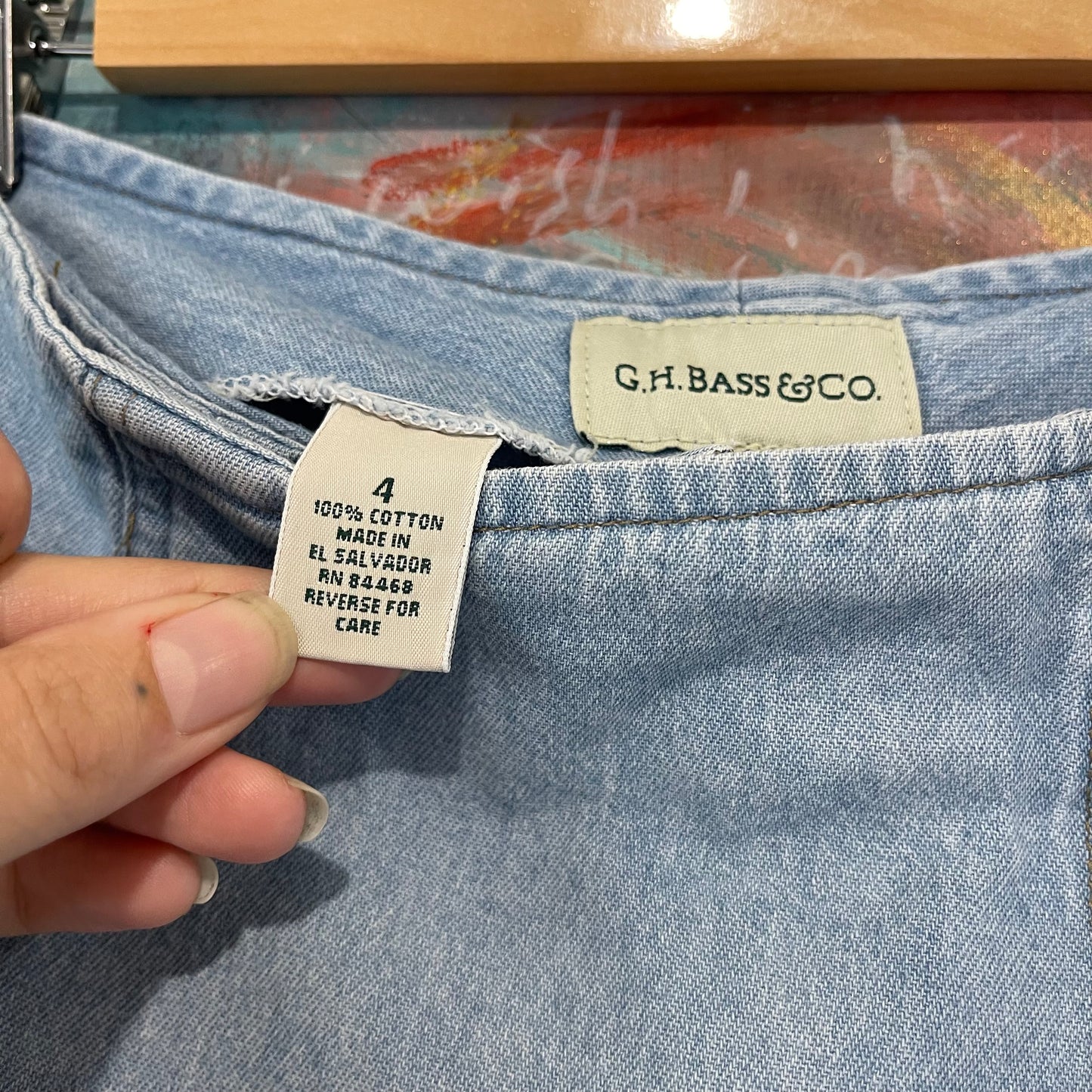 VINTAGE 90s DENIM WRAP SKORT