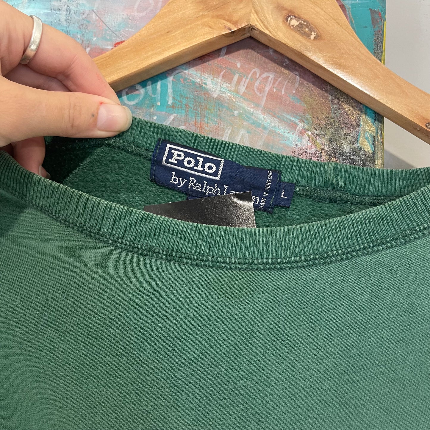 VINTAGE 90s GREEN RALPH LAUREN SWEATER JUMPER