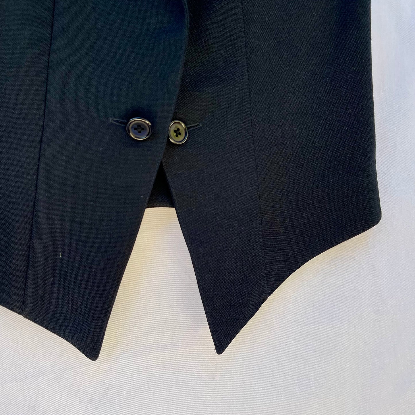 VINTAGE 80s BLACK TUX STYLE LADIES GILET