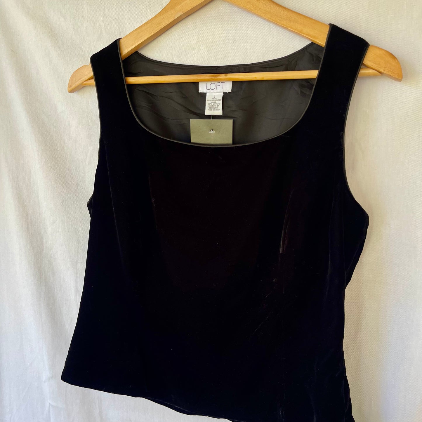 VINTAGE 90s BLACK VELVET TOP
