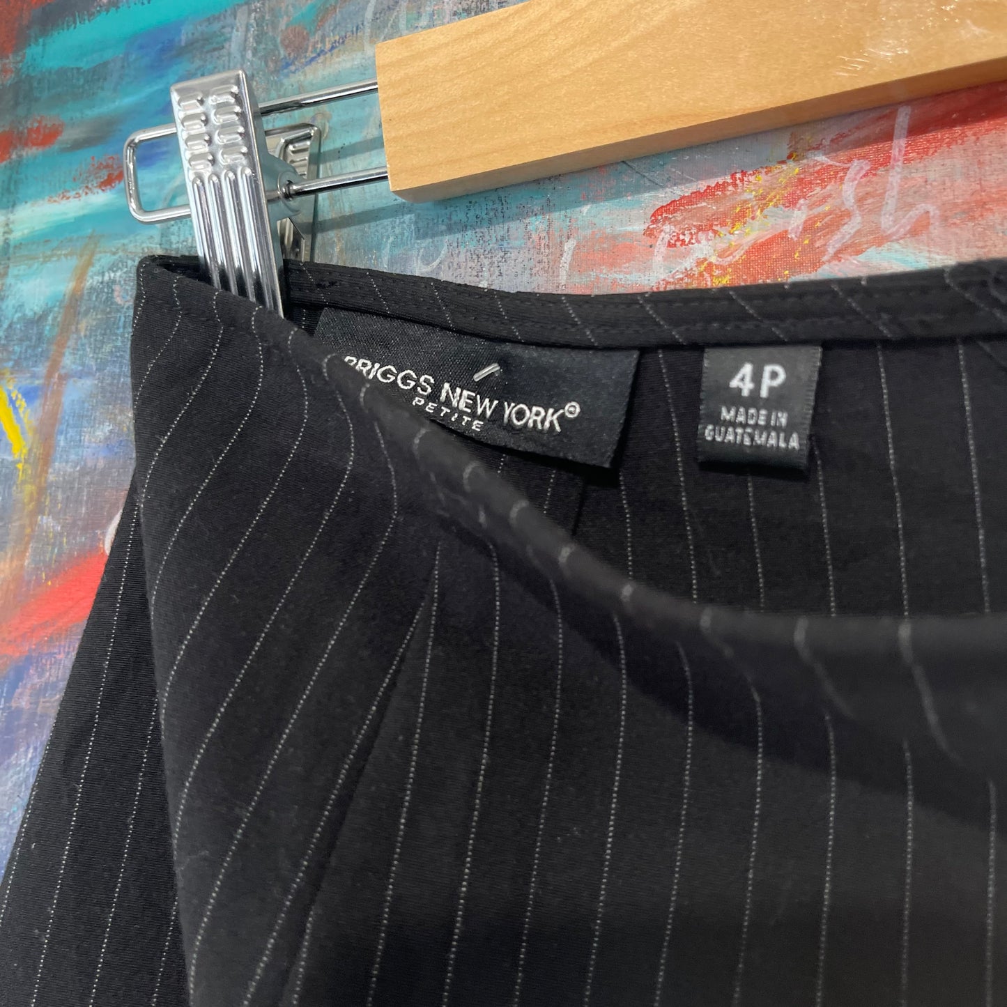 VINTAGE 90s PINSTRIP PLEATED MINI SKIRT