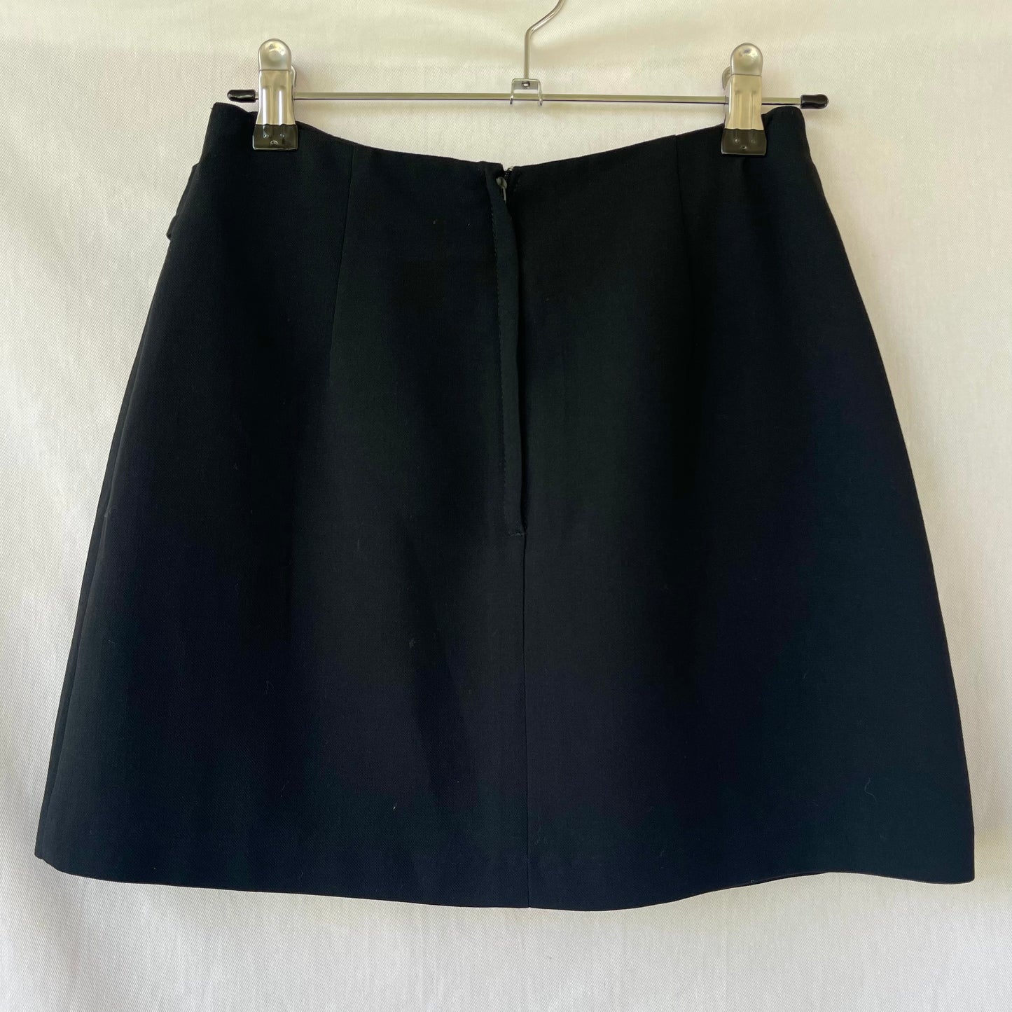 VINTAGE 90S BLACK BELT DETAIL MINI SKIRT